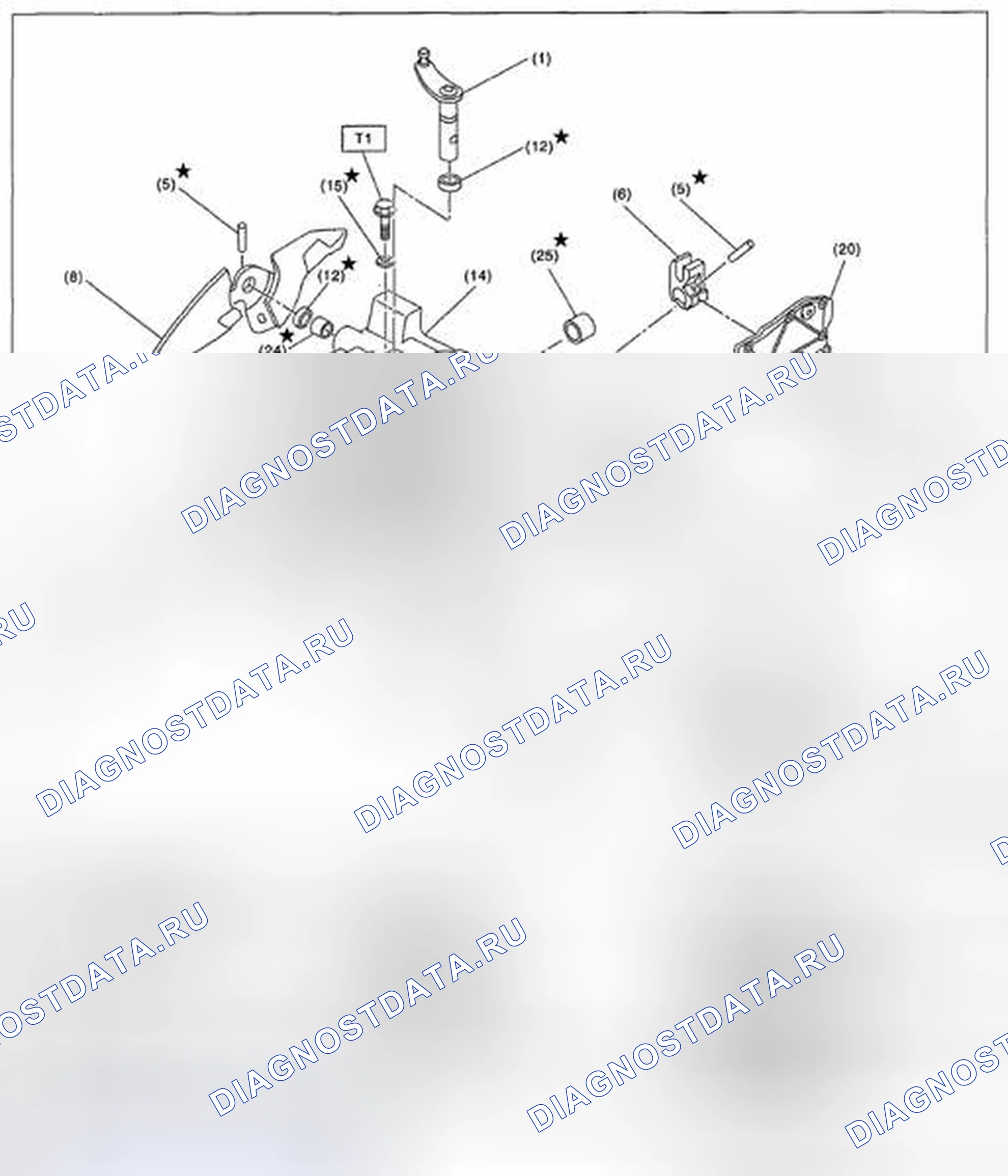 Рис. 6: ПЕРЕКЛЮЧАЮЩЕЕ ЗВЕНО В СБОРЕ. Subaru Legacy BM/BR