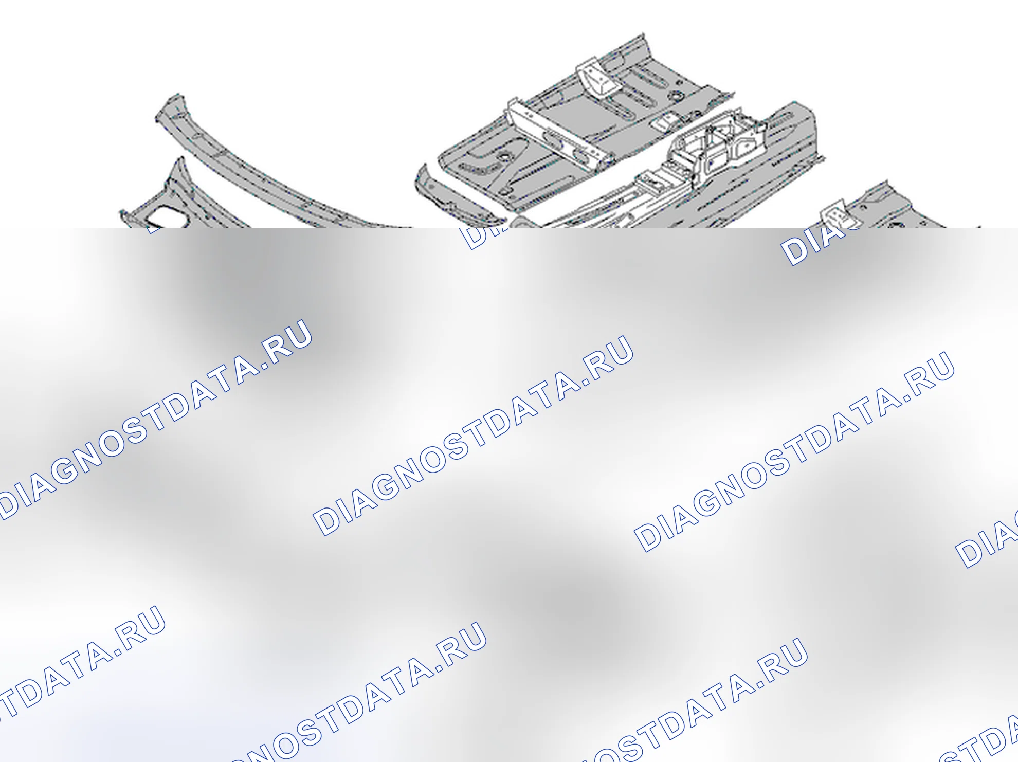 Рис. 50: Оцинкованные компоненты. Volvo XC70 I рестайлинг