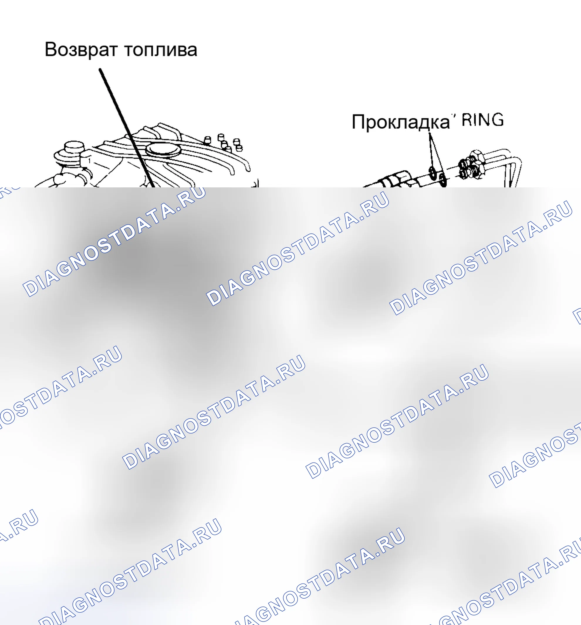 Рис. 48: Идентификация топливоподачи и возвратной топливной магистрали (2.8L). Pontiac Firebird III