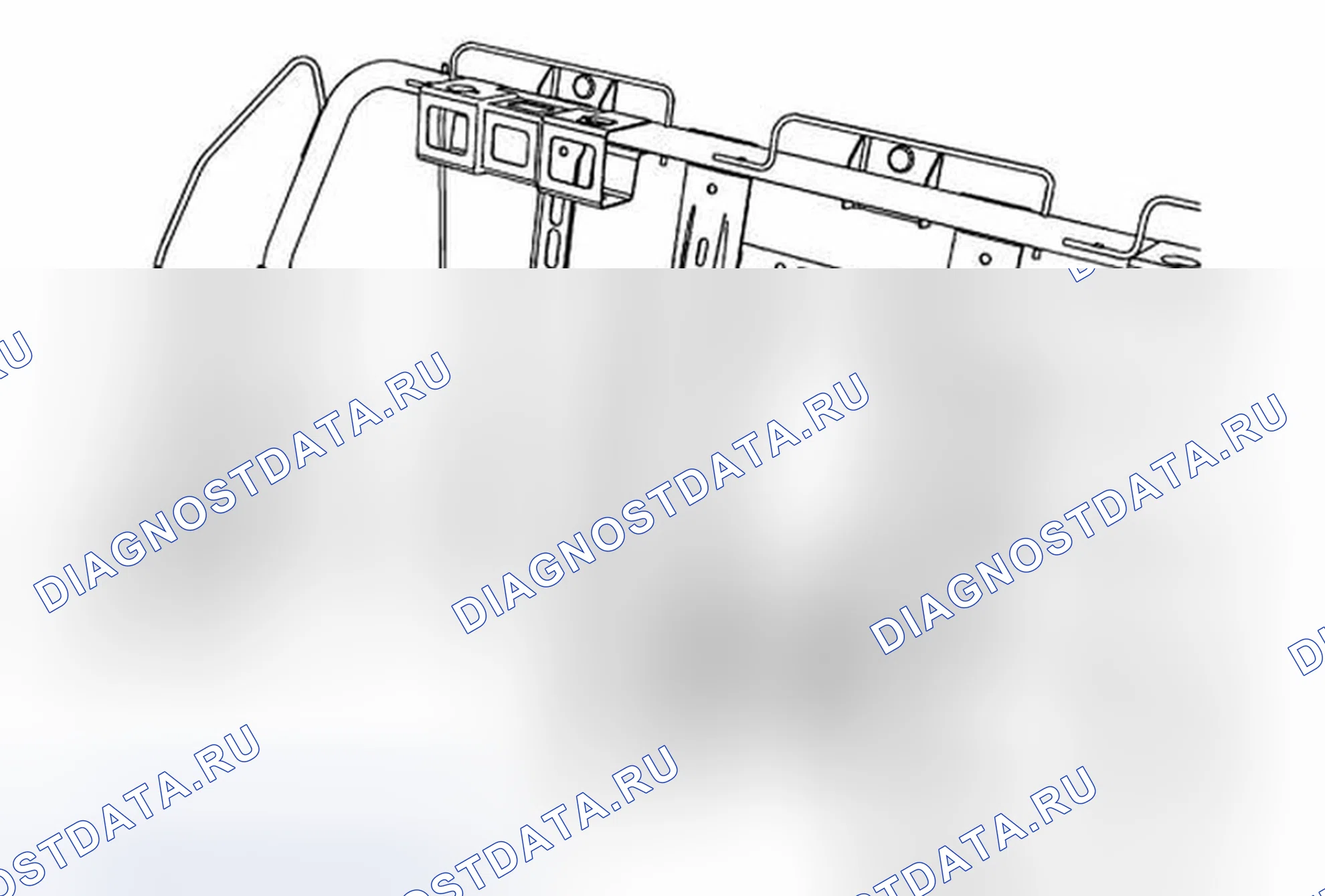 Рис. 31: Замена кронштейна рамы подлокотника заднего сиденья (без AM9). Cadillac ATS I