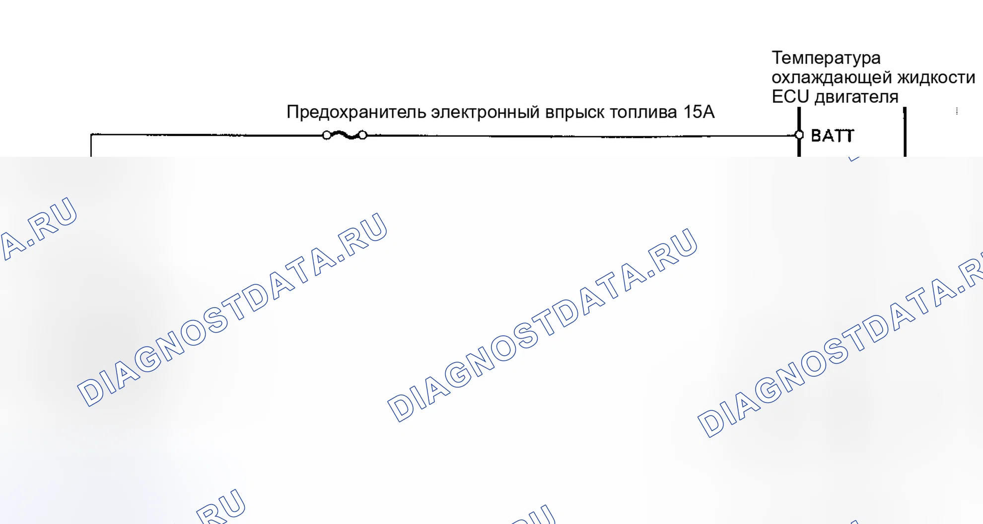 Рис. 45: Схема испытания № 1 - источник питания ЭБУ. Toyota Tercel L40