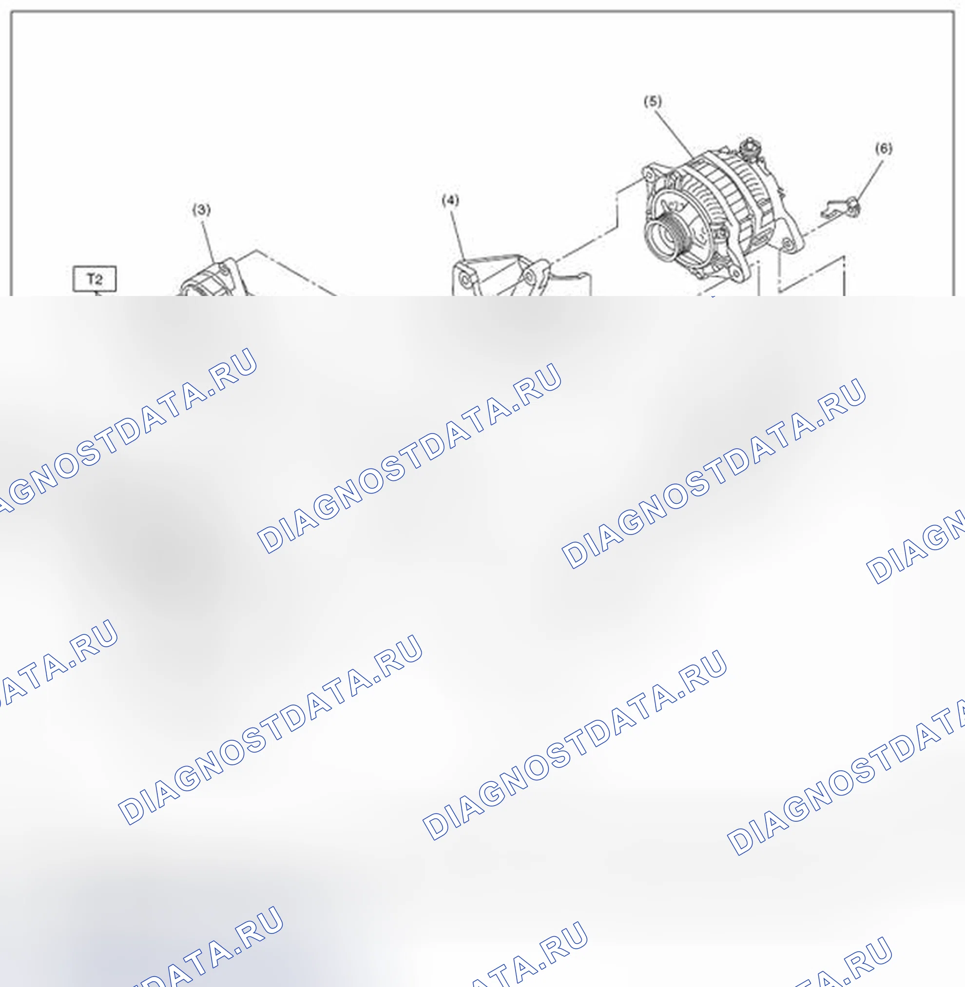 Рис. 469: КЛИНОВОЙ РЕМЕНЬ. Subaru Outback BR рестайлинг