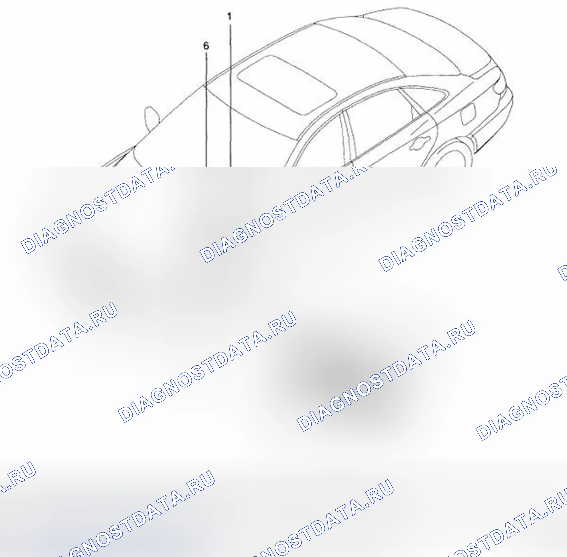 Рис. 12: РАСПОЛОЖЕНИЕ КОМПОНЕНТОВ. Hyundai Azera I