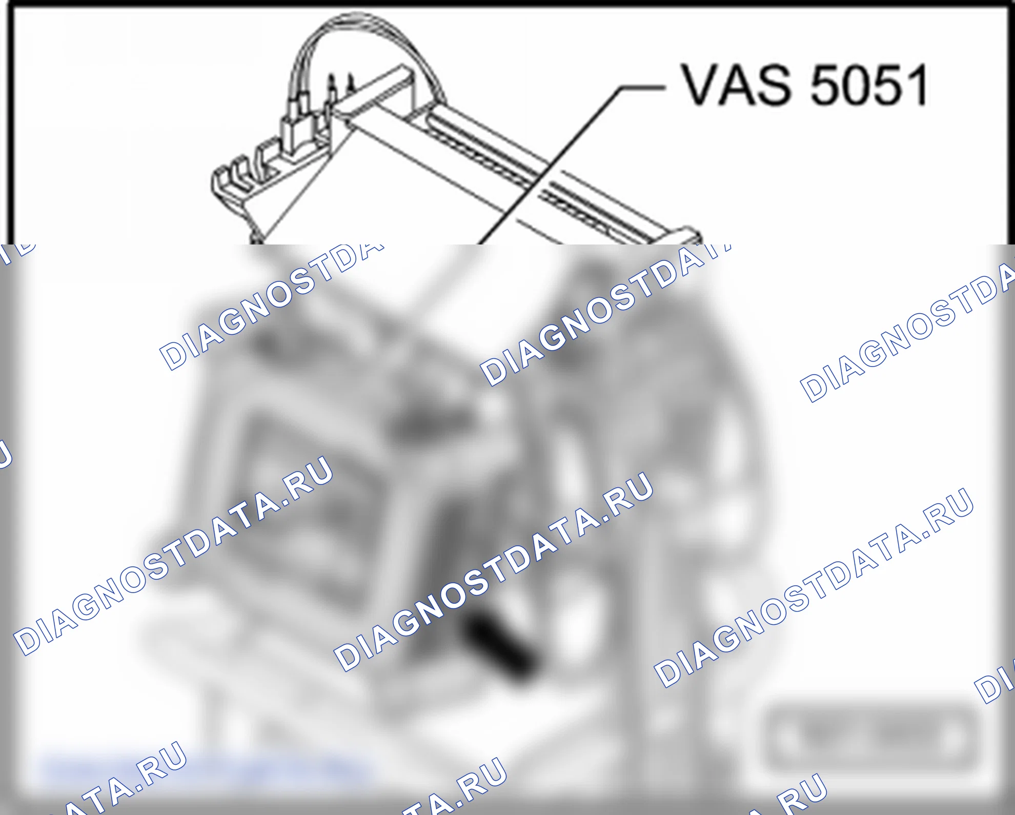 Подключение тестера (VAS 5051B) или тестера (VAS 5052) и выбор функции. Volkswagen Golf Mk5