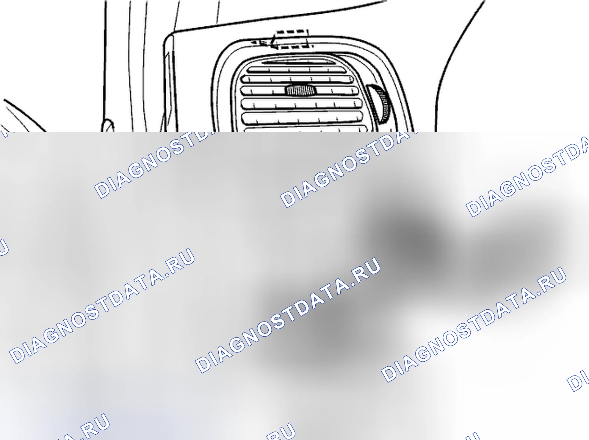 Рис. 90: Удаление вентиляционного отверстия со стороны водителя. Volvo S40 I рестайлинг