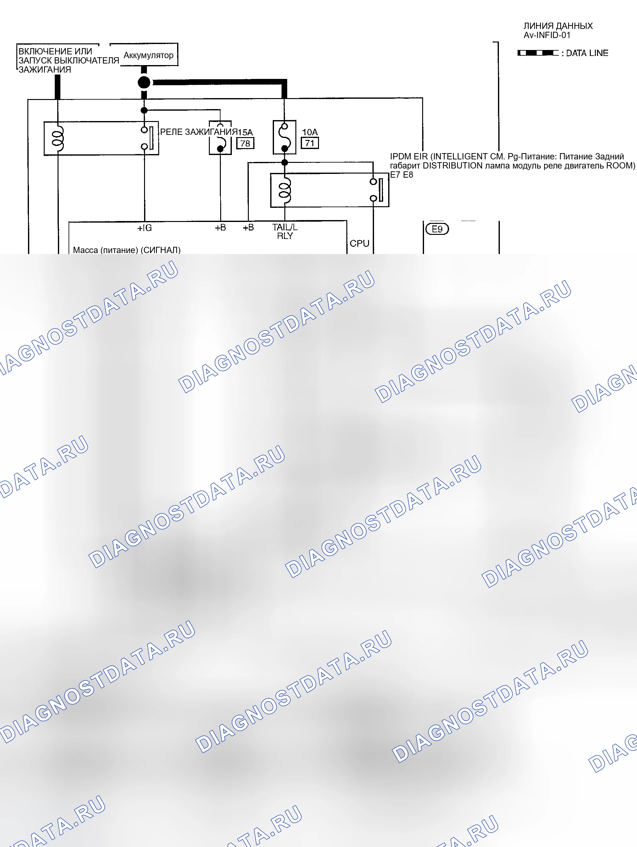 Рис. 210: электросхема - INF / D. Infiniti FX45 I