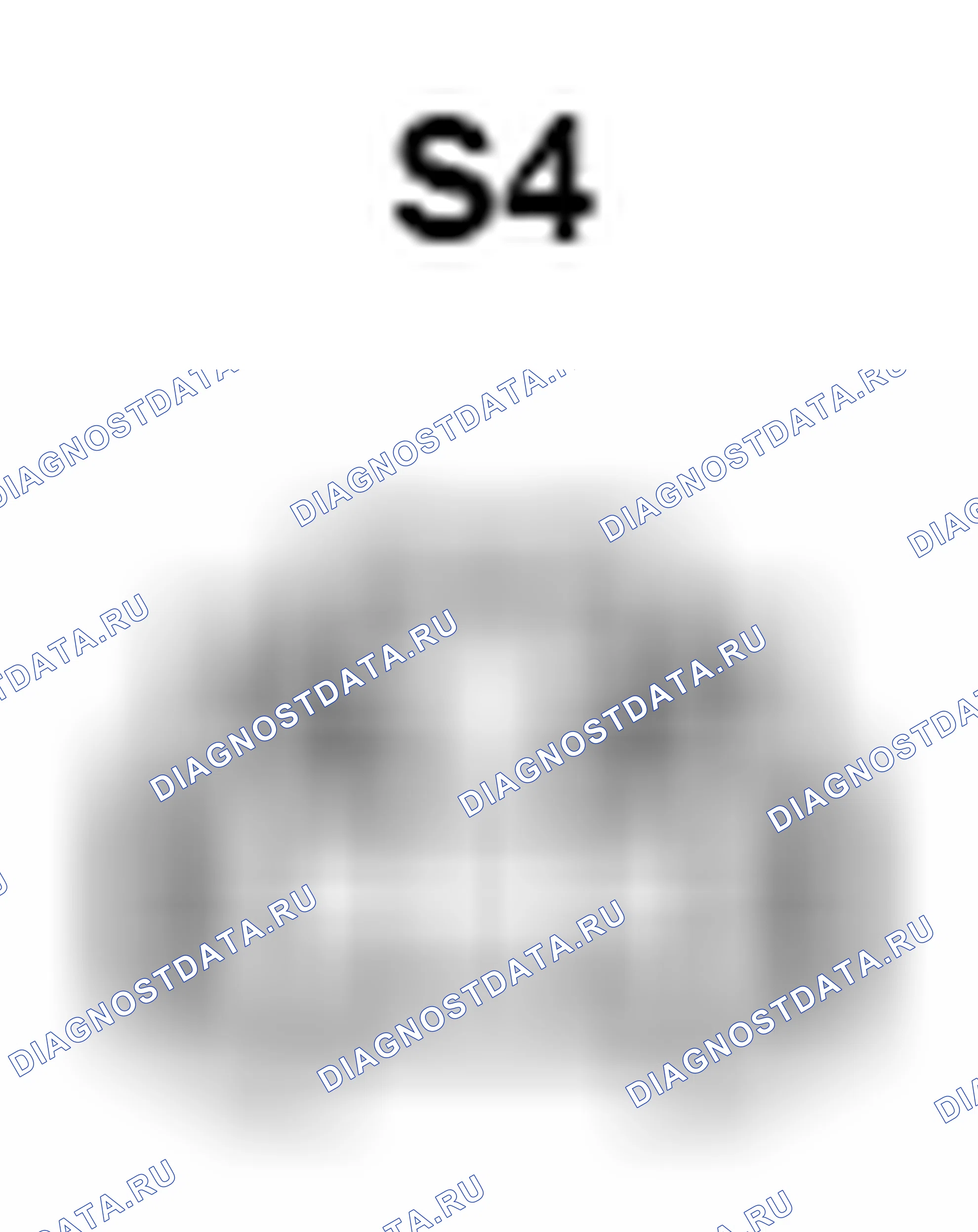 Рис. 660: Вид с торца разъема лампы номерного знака (Lh) (S4). Toyota Camry XV40 рестайлинг