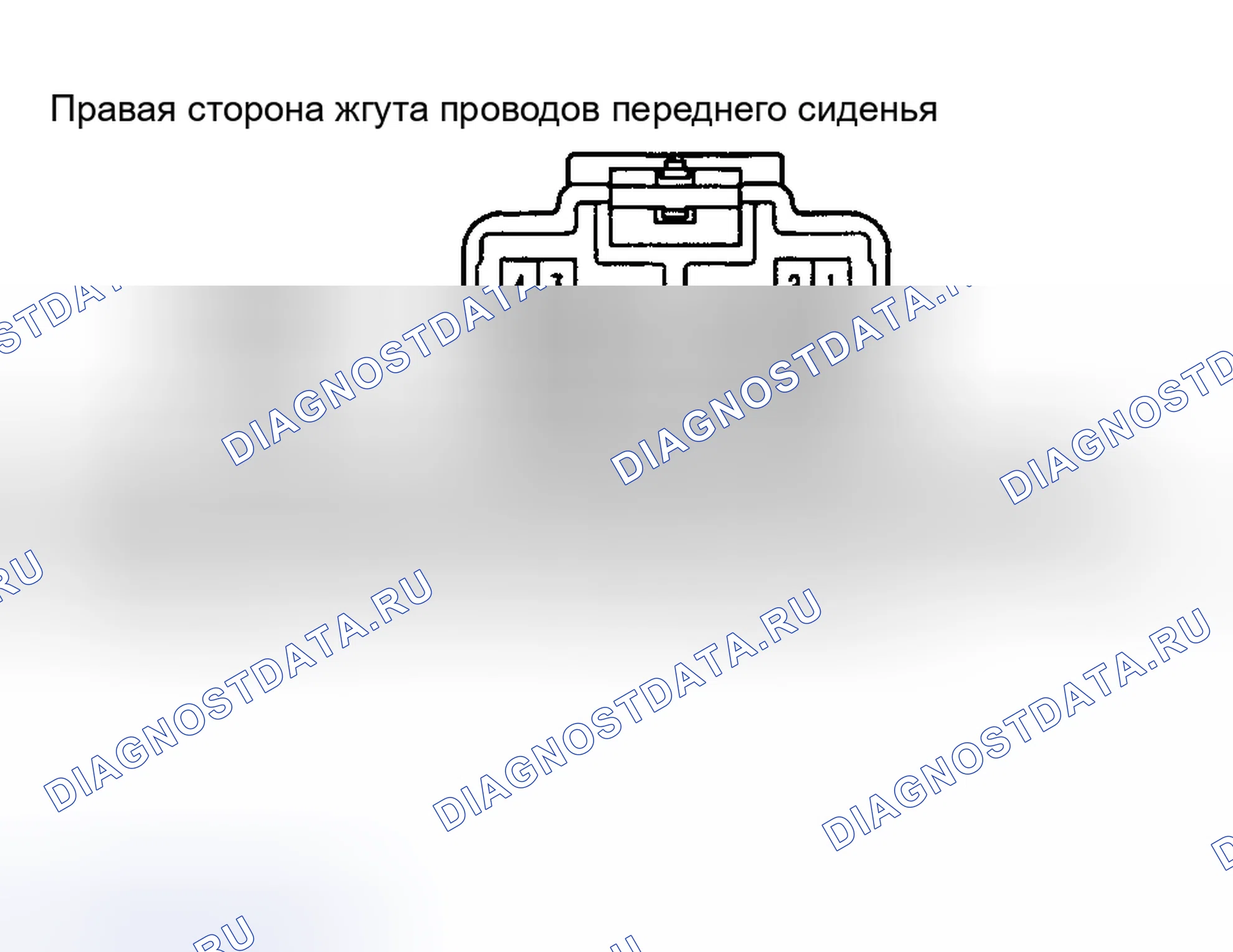 Рис. 64: Цепь (правая сторона жгута проводов переднего сиденья). Lexus LS I
