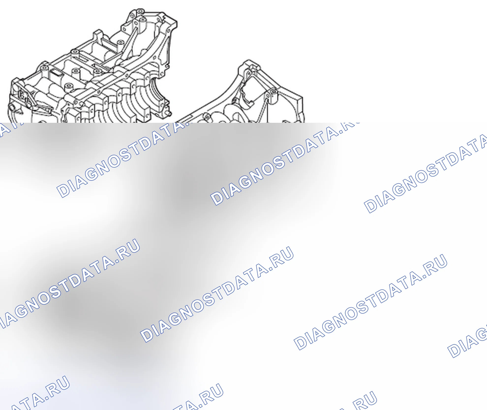 Рис. 838: Блок цилиндров. Subaru Legacy BM/BR