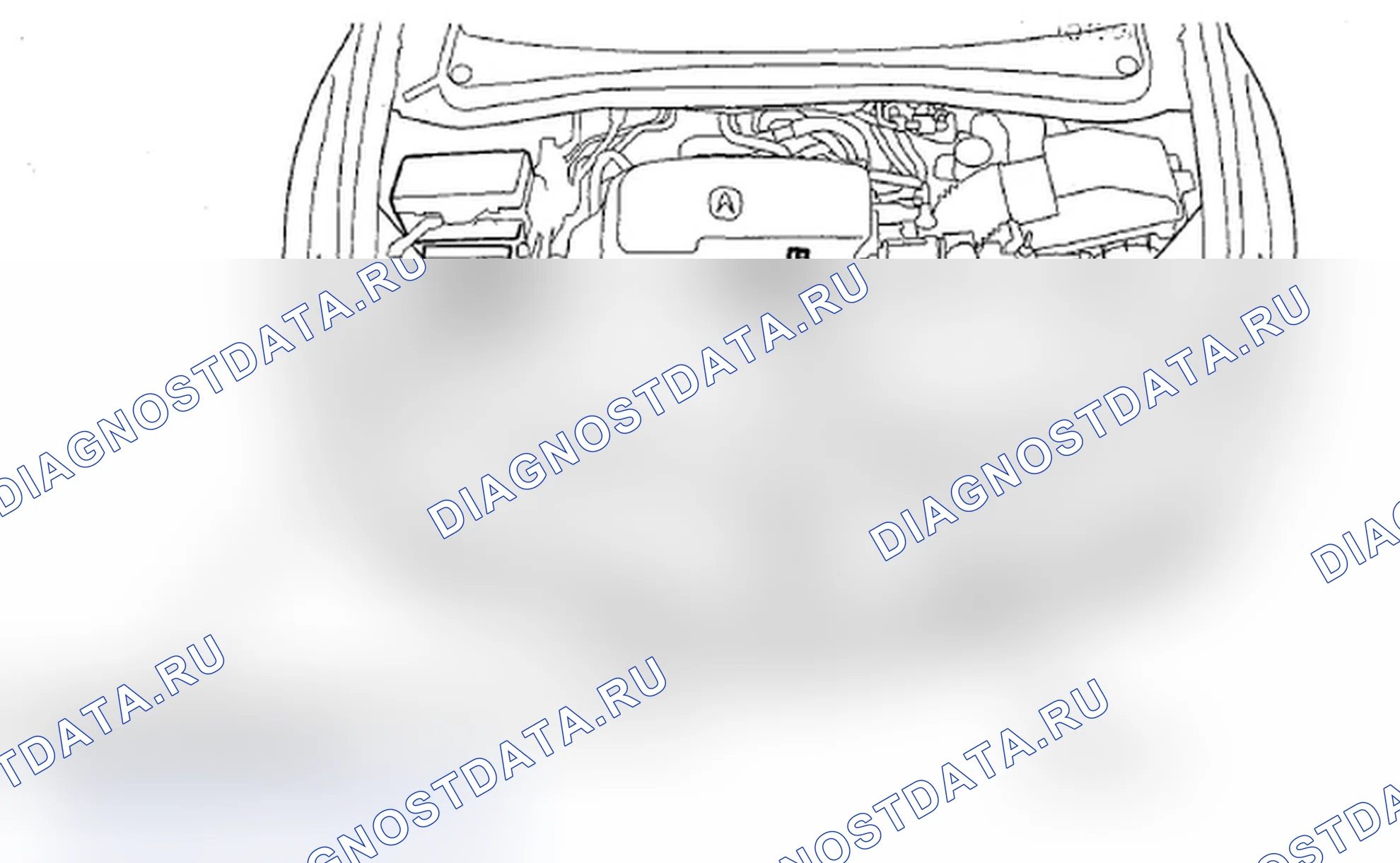 Рис. 71: Указатель расположения компонентов. Acura MDX II рестайлинг
