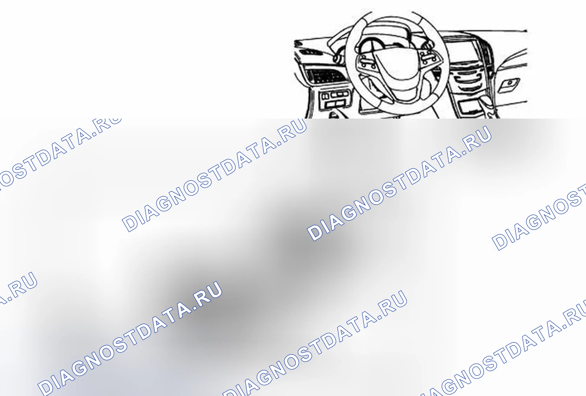 Рис. 2: Замена внутренней лампы и многофункционального переключателя. Cadillac ATS I
