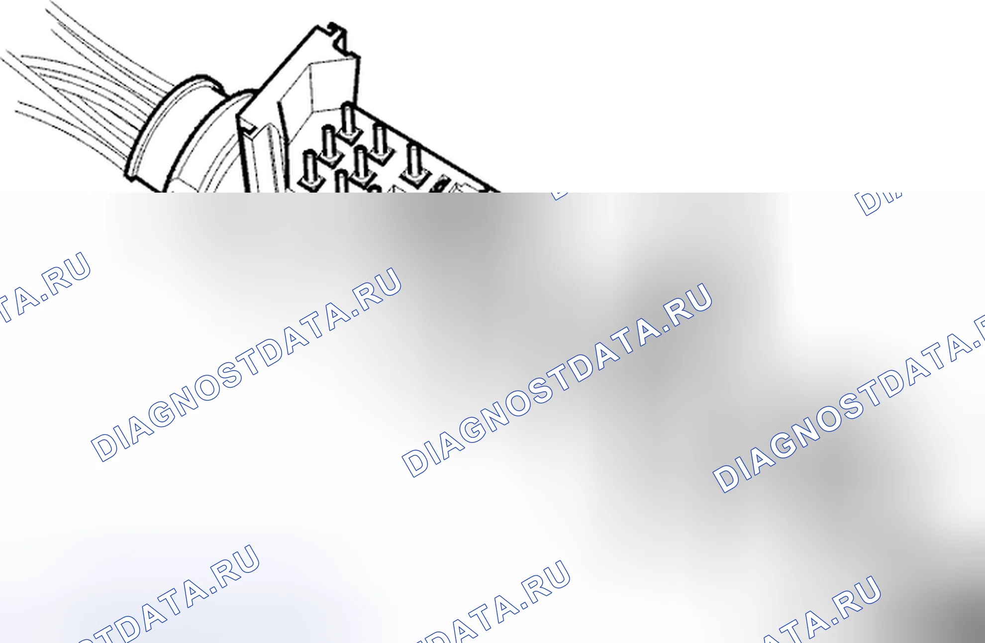 Рис. 741: Снятие кабельной розетки датчика оборотов. Volvo C70 I