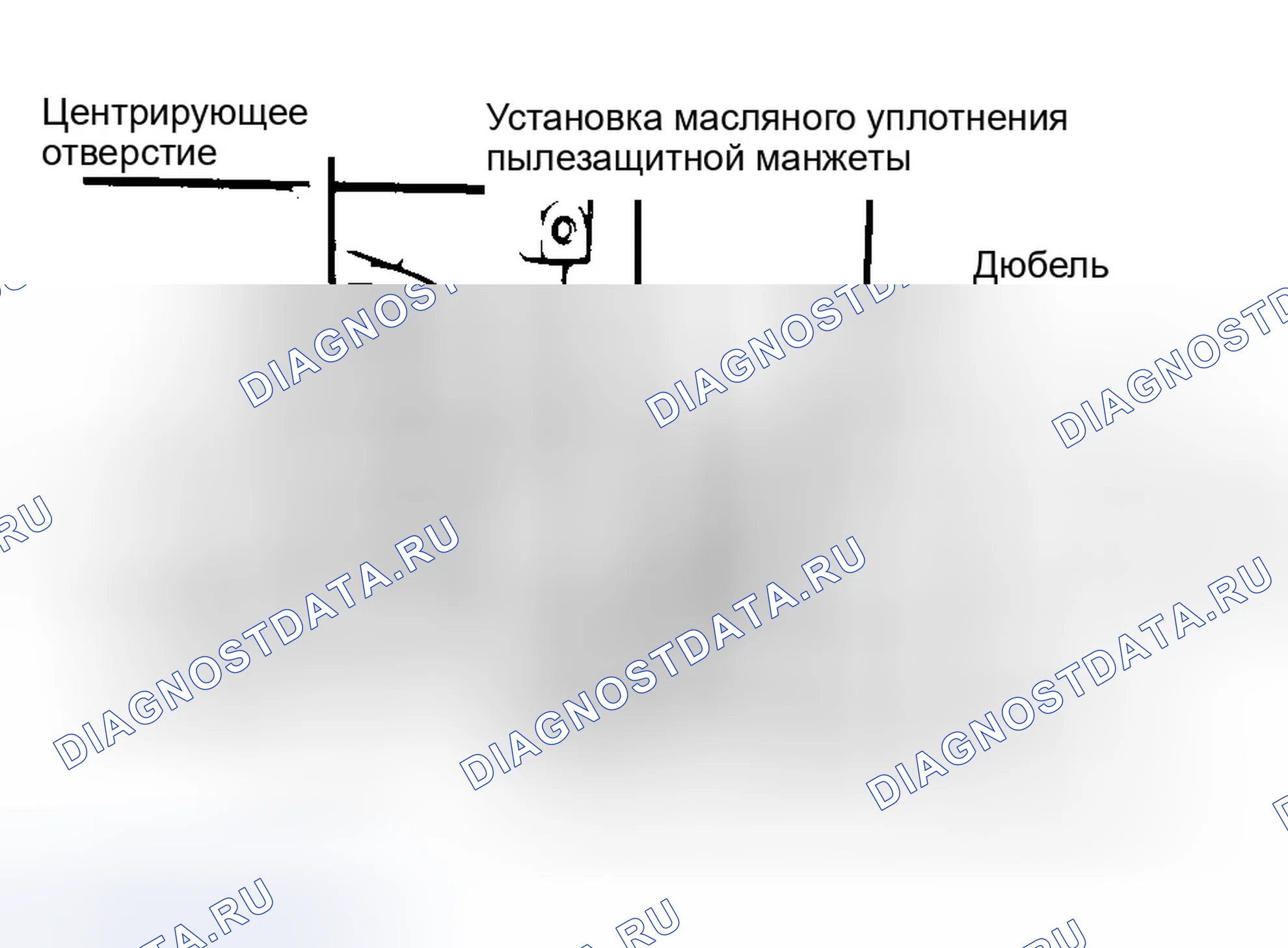 Рис. 10: Установка типичного цельного масляного уплотнения. Dodge Dart PF