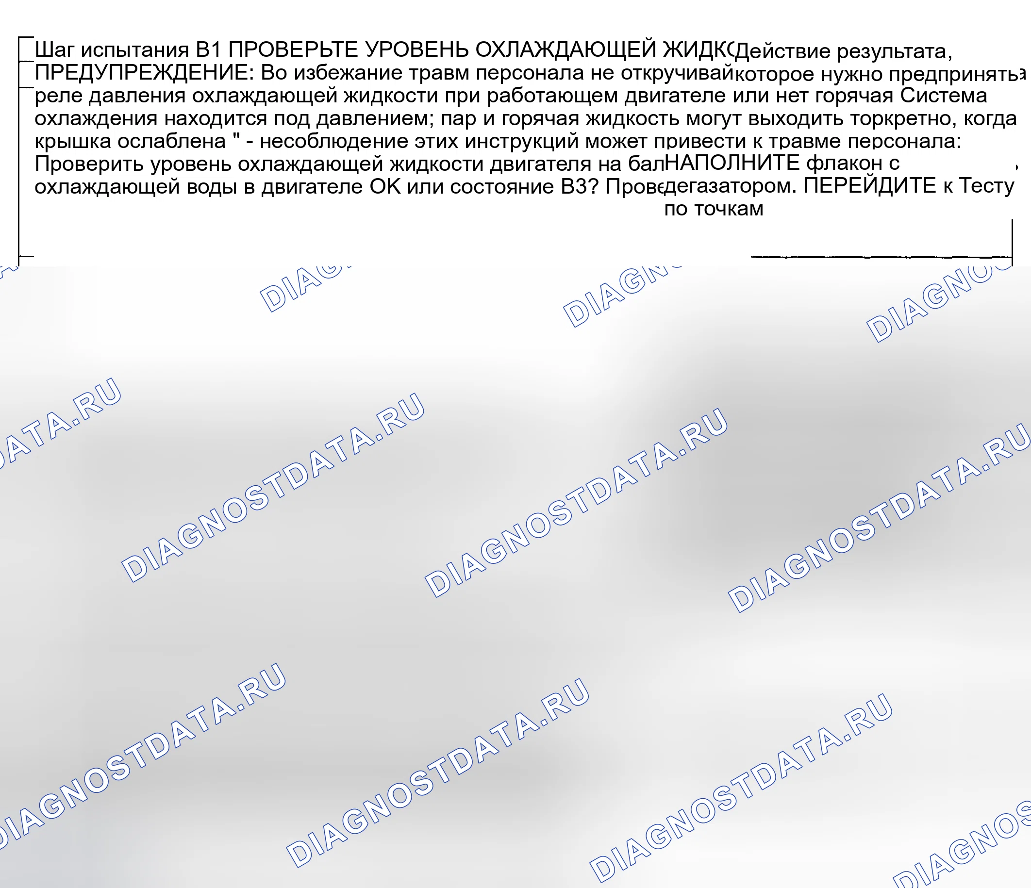 Рис. 14: диагностический тест B: двигатель перегревается. Hyundai ix20 I рестайлинг