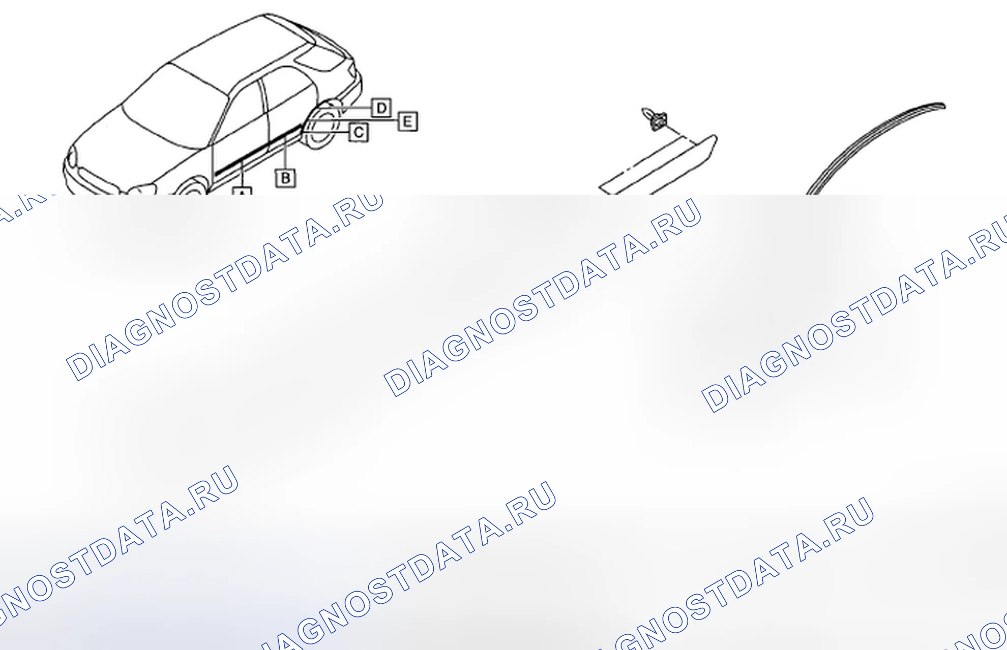 Рис. 28: Разнесенный вид протектора. Subaru Impreza GD/GC/GG рестайлинг 2