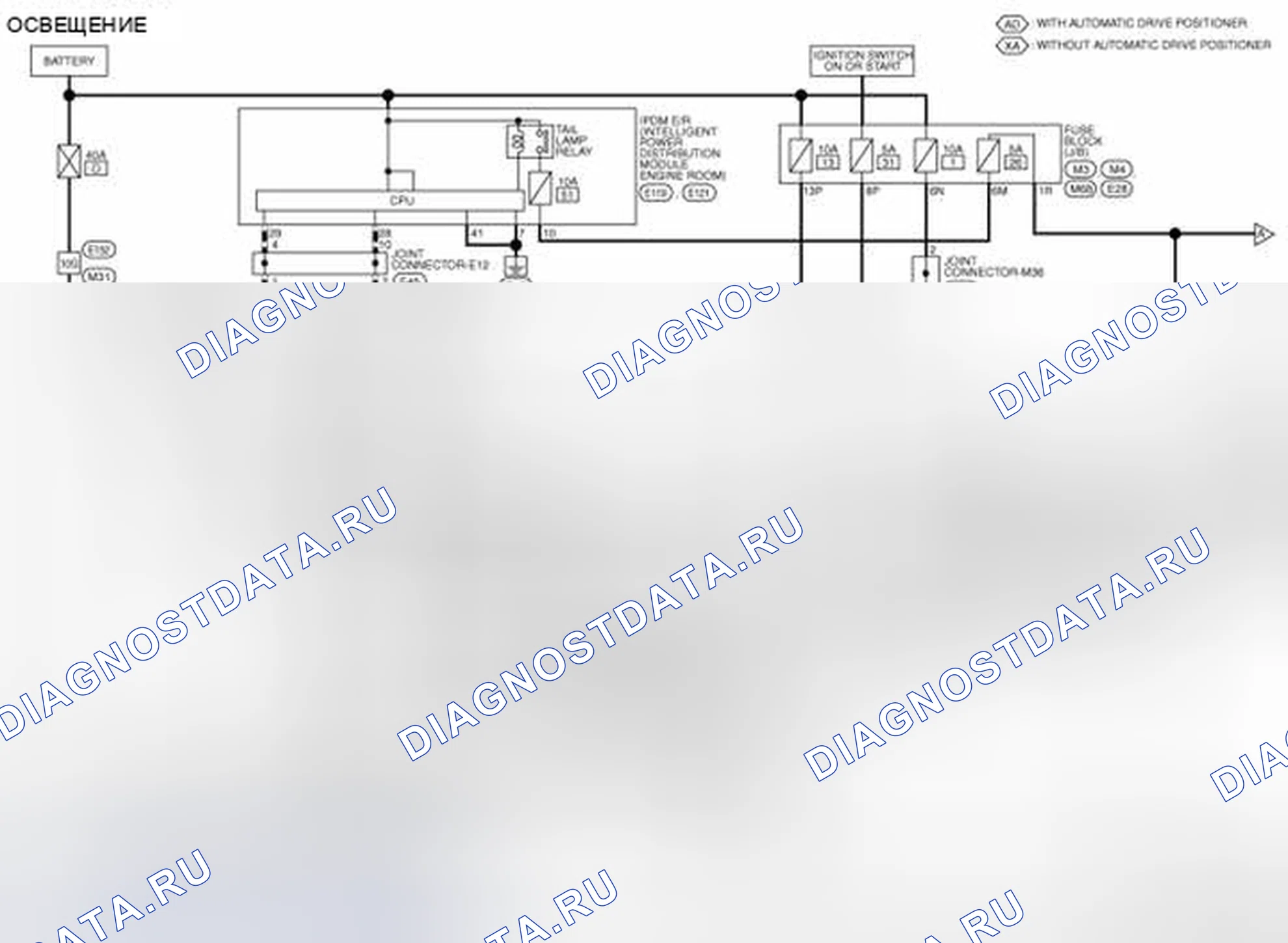 Рис. 79: электросхема. Nissan Pathfinder IV рестайлинг