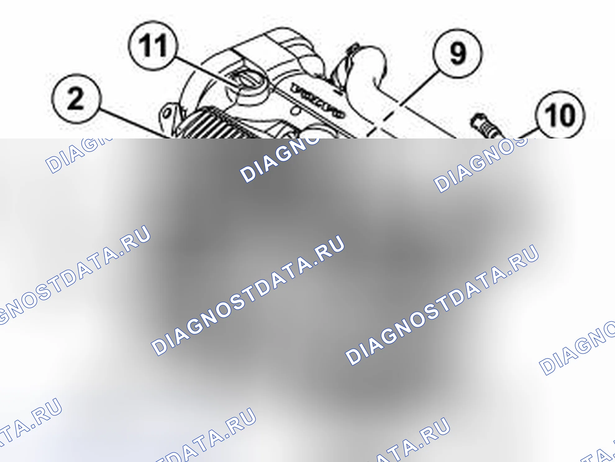 Рис. 253: ЭКСПОНИРОВАНИЕ ДВИГАТЕЛЯ, ПРОДОЛЖЕНИЕ. Volvo V50 I рестайлинг
