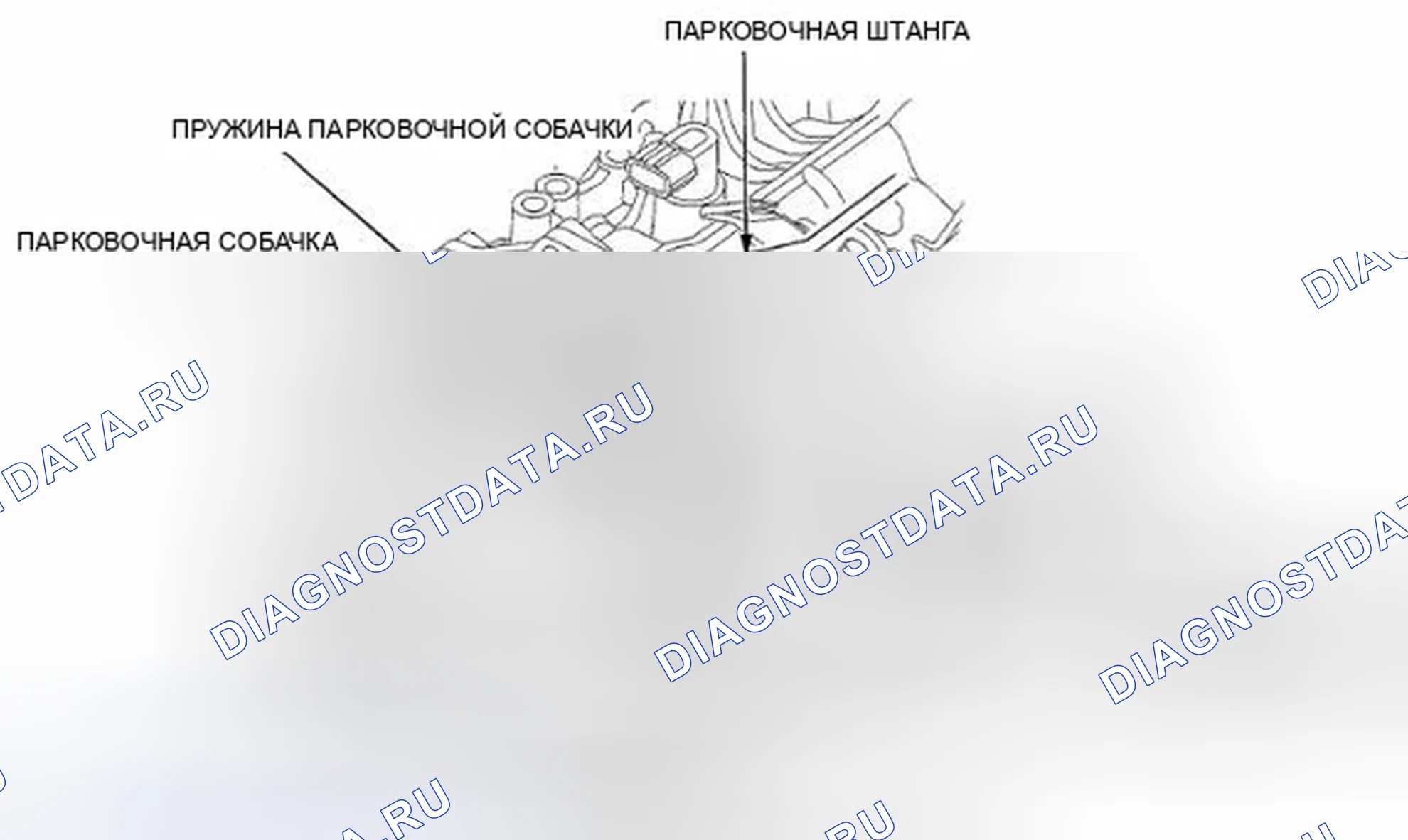 Рис. 279: Парковый механизм. Honda Insight ZE2