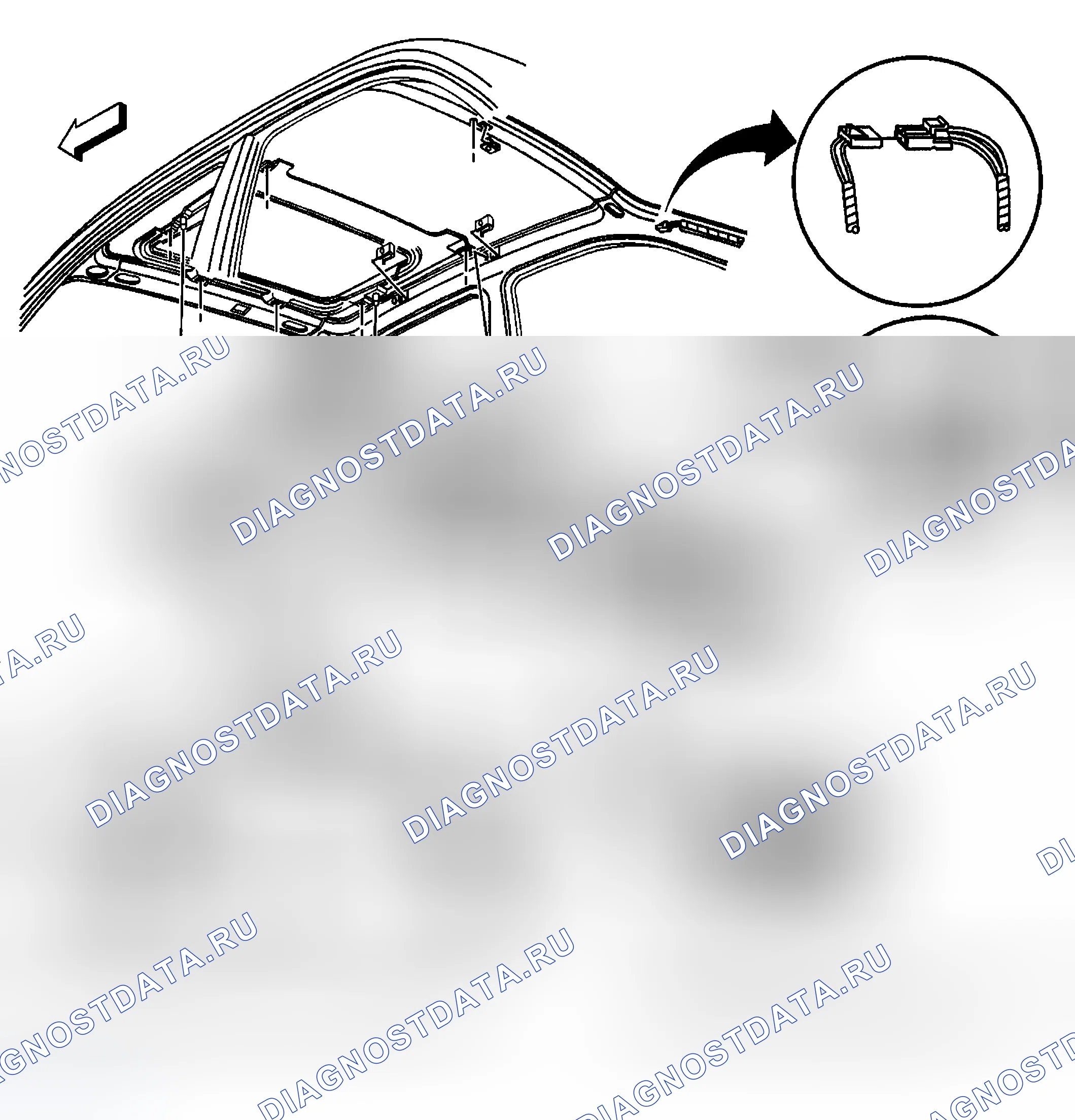 Рис. 2: Виды компонентов систем силовой крыши. Buick Century VI