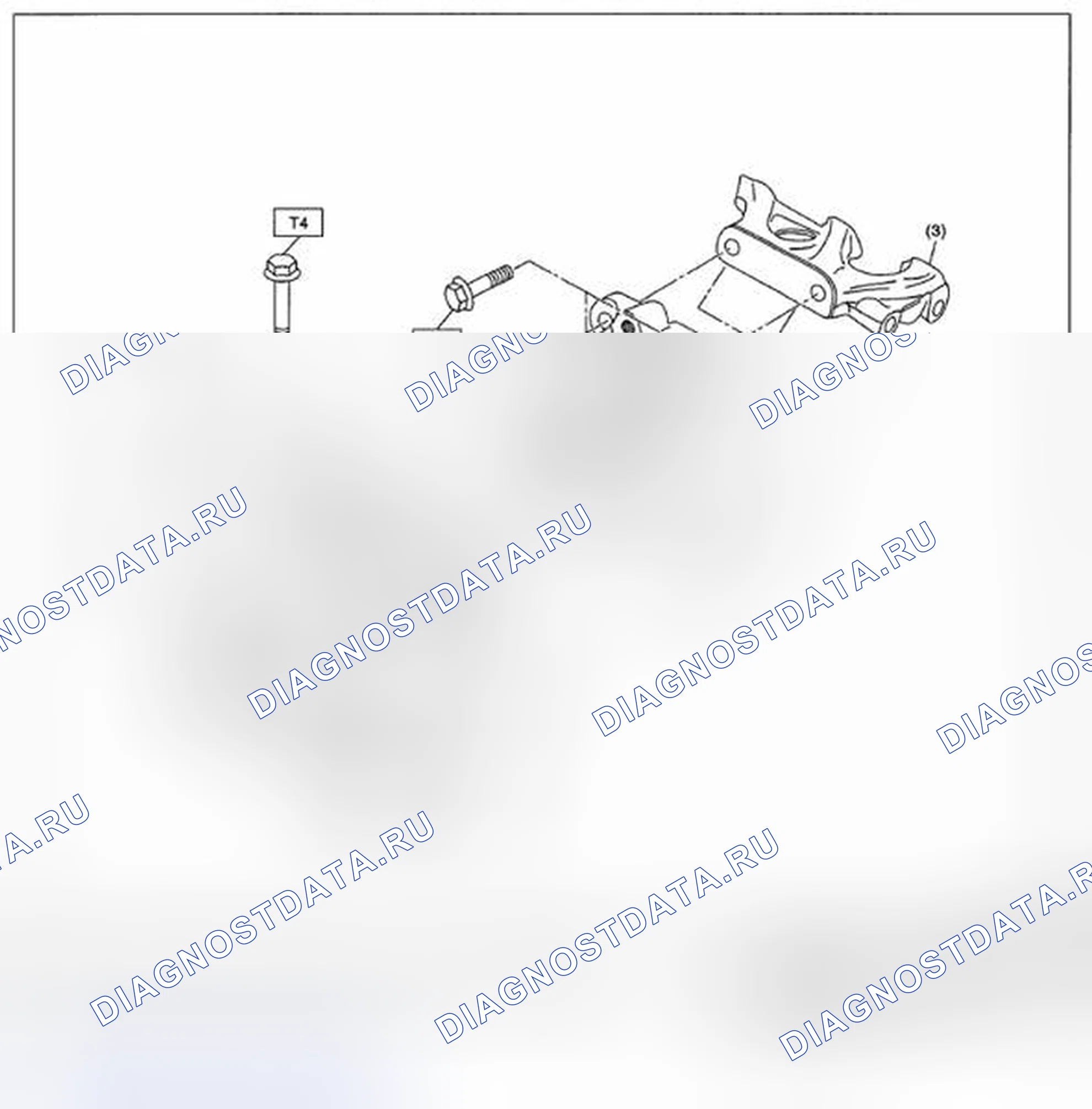 Рис. 8: МОНТАЖ ДВИГАТЕЛЯ. Subaru Legacy BM/BR