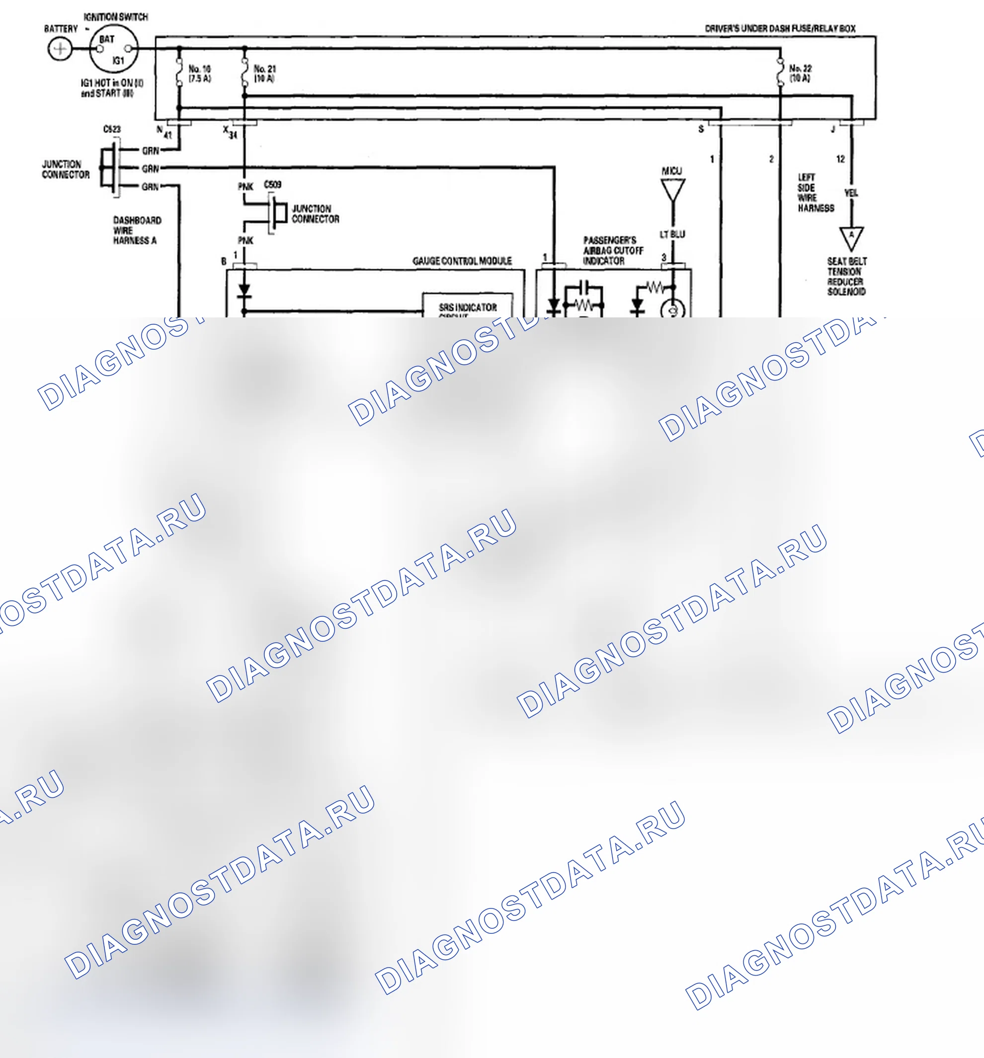 Рис. 53: Принципиальная схема. Acura RL II рестайлинг