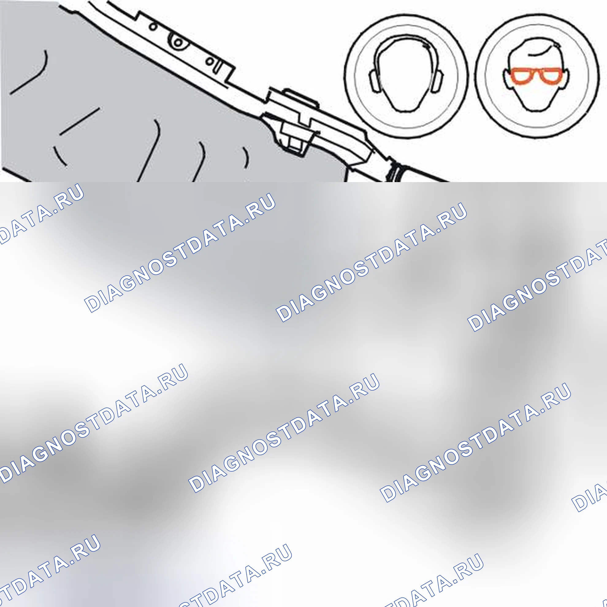 Рис. 365: Разрушение надувной завесы (Ic). Volvo S80 I