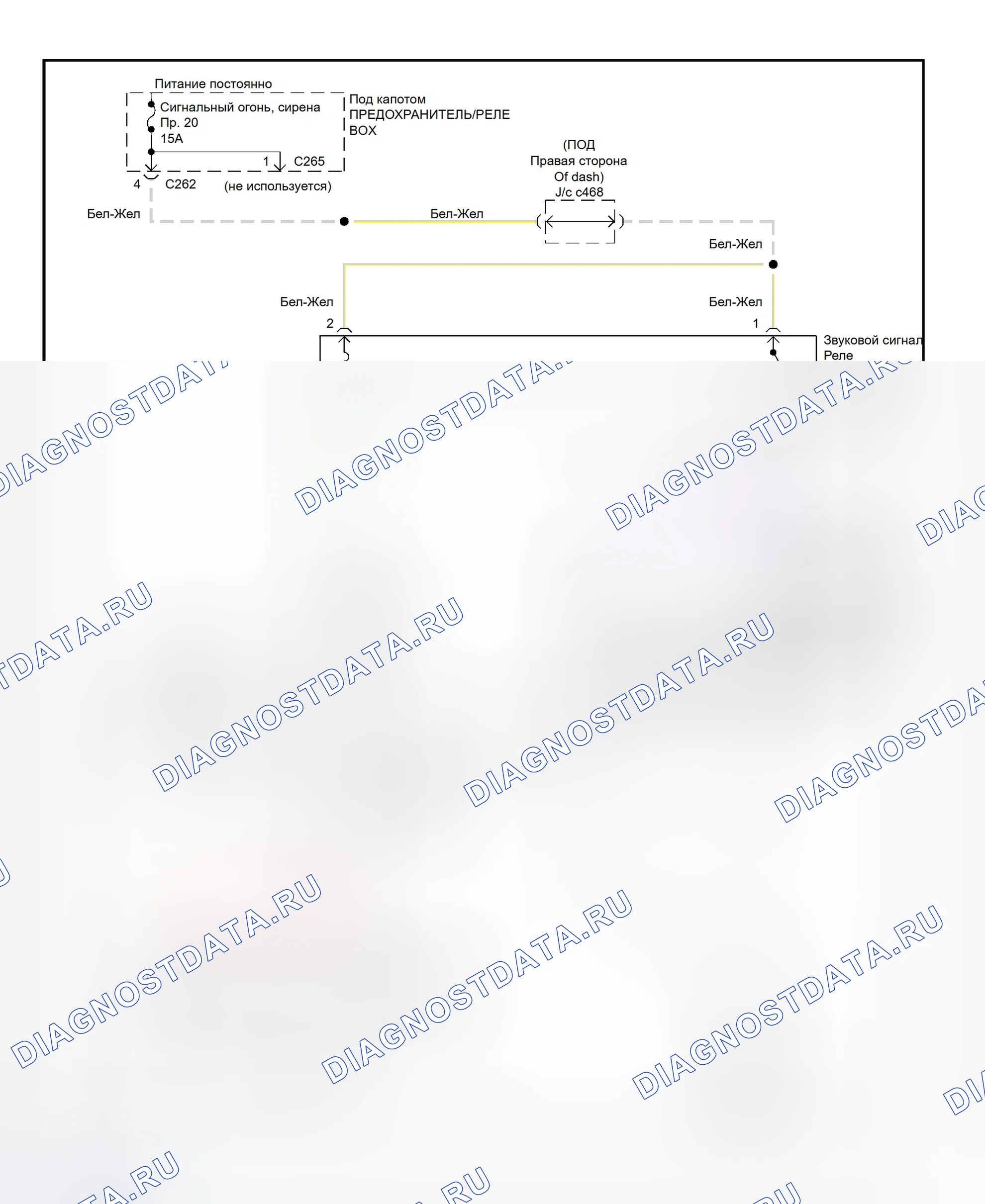 Horn Circuit. Honda Odyssey I