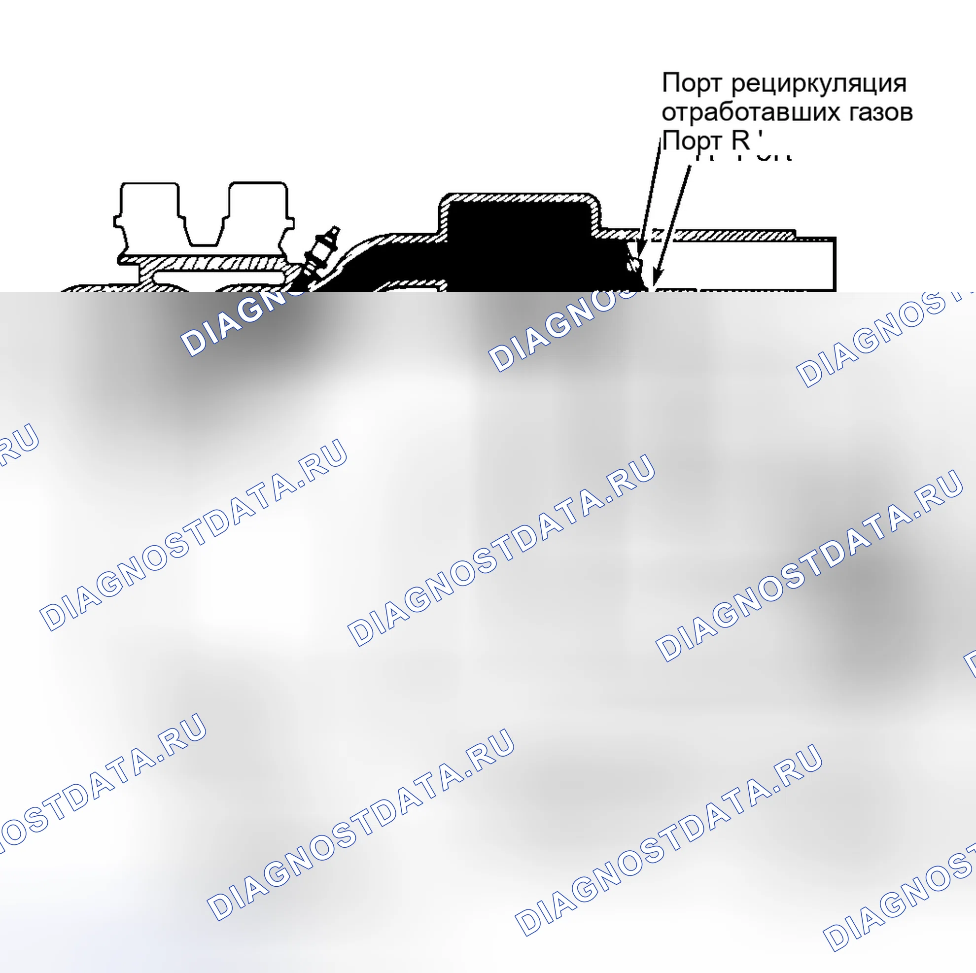 Рис. 3: СИСТЕМА РЕЦИРКУЛЯЦИИ ОТРАБОТАВШИХ ГАЗОВ (рециркуляция отработавших газов). Toyota Land Cruiser 70