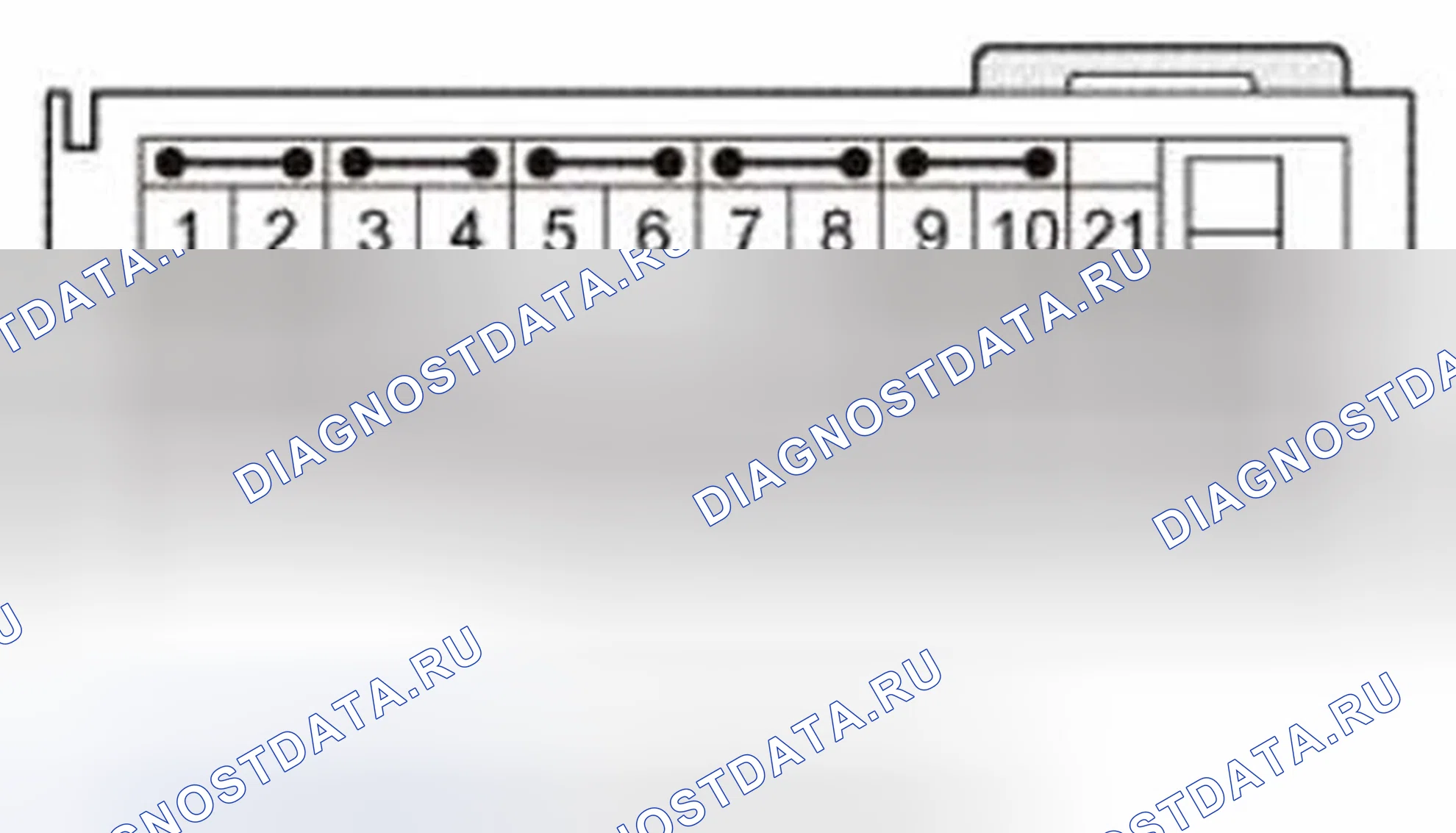 Рис. 496: Входы и выходы модуля SRS на разъеме B (39P). Honda CR-V IV