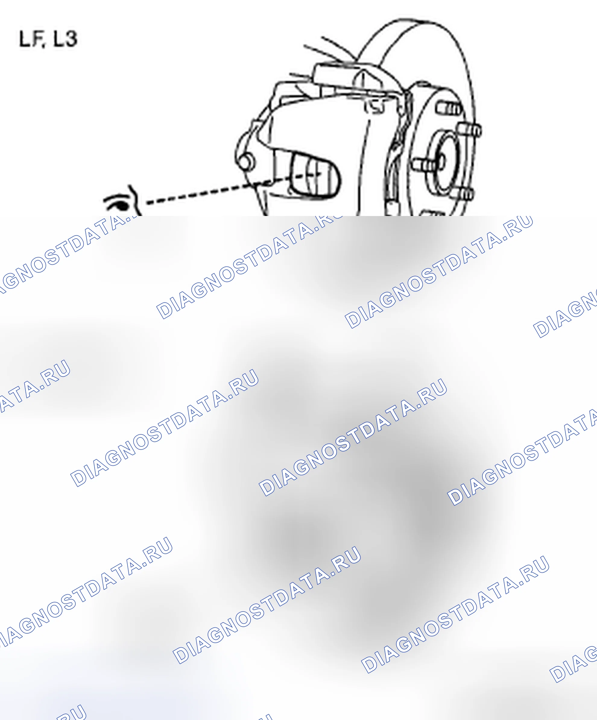 Рис. 10: Проверка толщины дисковой колодки. Audi R8 I