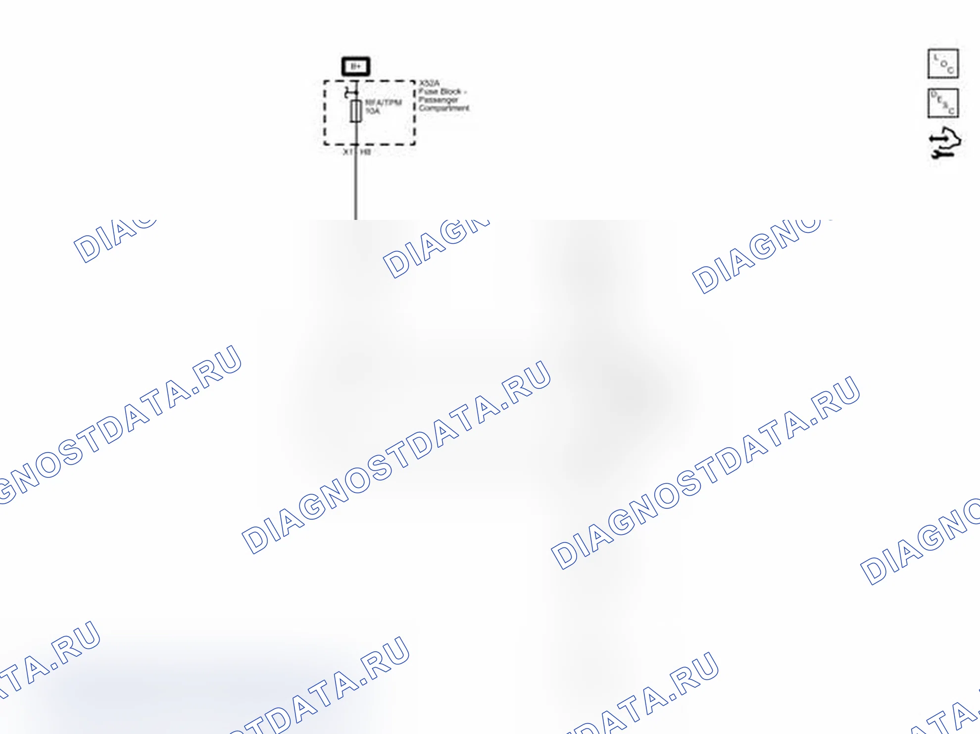 Рис. 14: Принципиальная электрическая схема бесключевого входа. Chevrolet Express G1500 