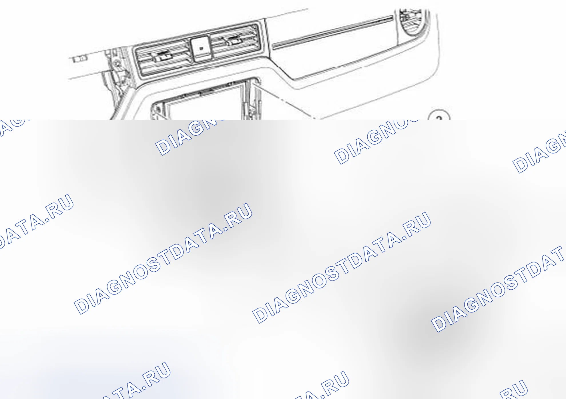 Рис. 71: Отделочная панель приборной панели - центр. Ford Mustang V рестайлинг 2