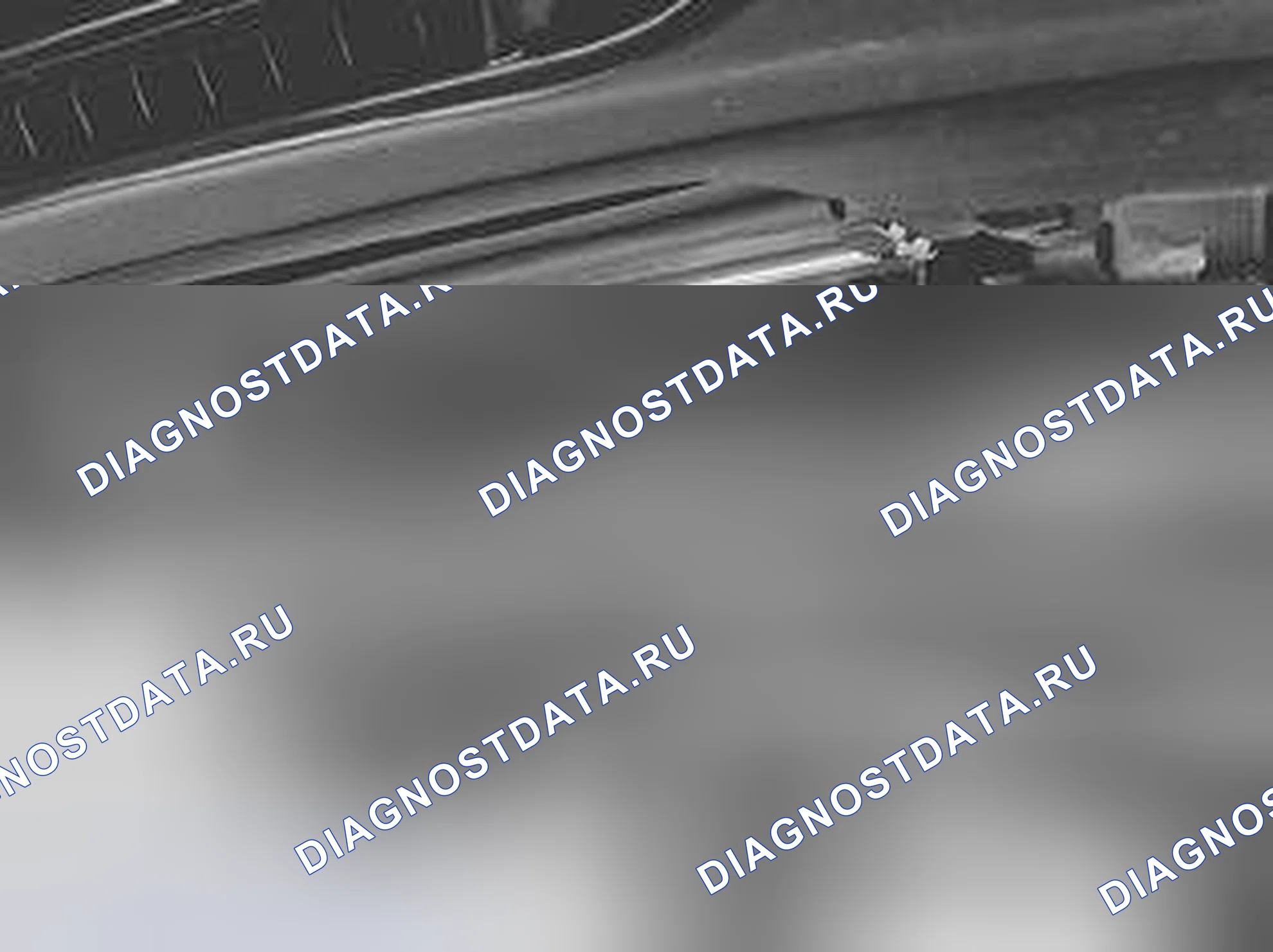 Рис. 2: Установка винта на кабелепровод. Volvo C70 I