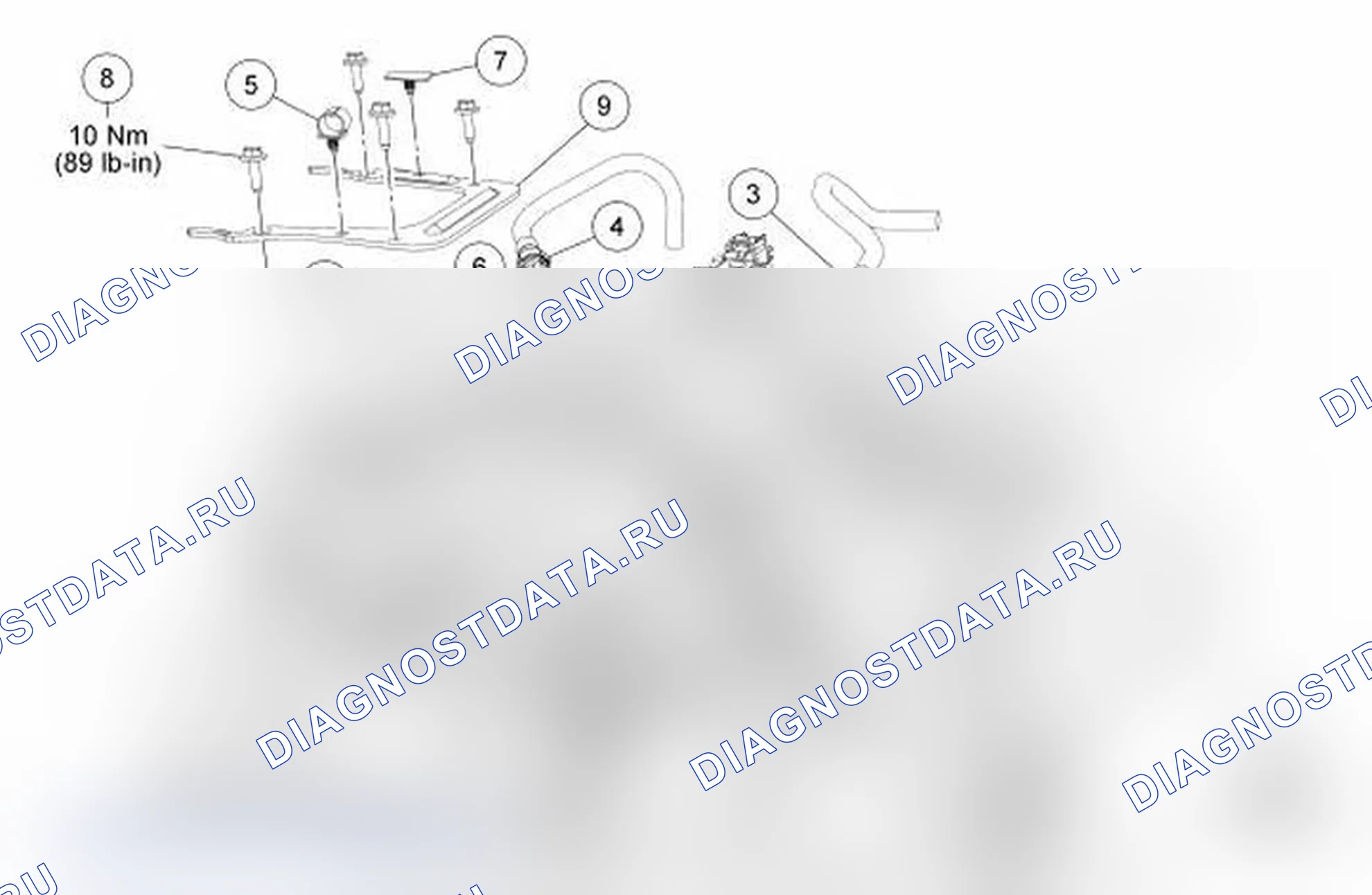 Рис. 9: Впускной коллектор. Mercury Grand Marquis IV рестайлинг