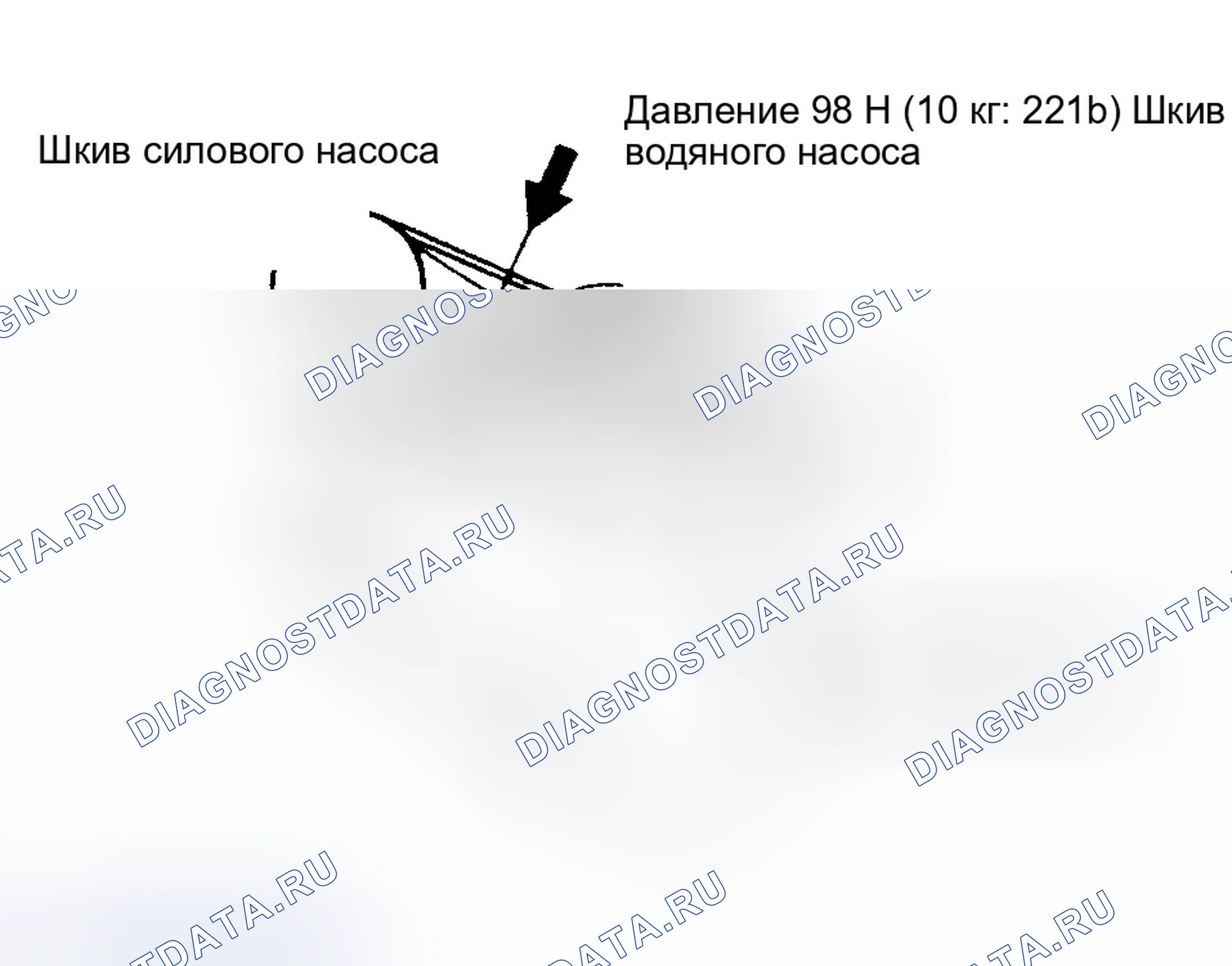 Рис. 23: Ремень рулевого управления с усилителем (акцент). Hyundai Tiburon I
