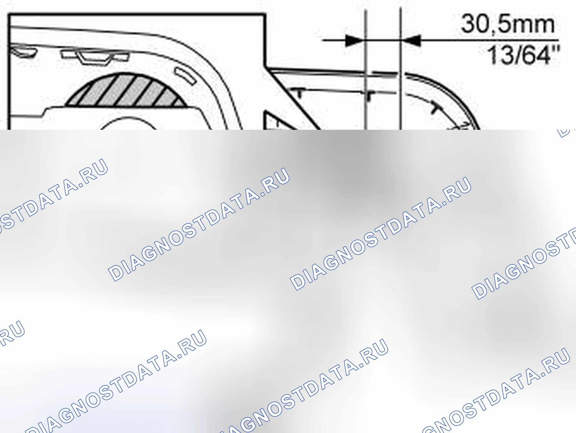 Рис. 1024: Сверление отверстий в опорной плите. Volvo V70 II
