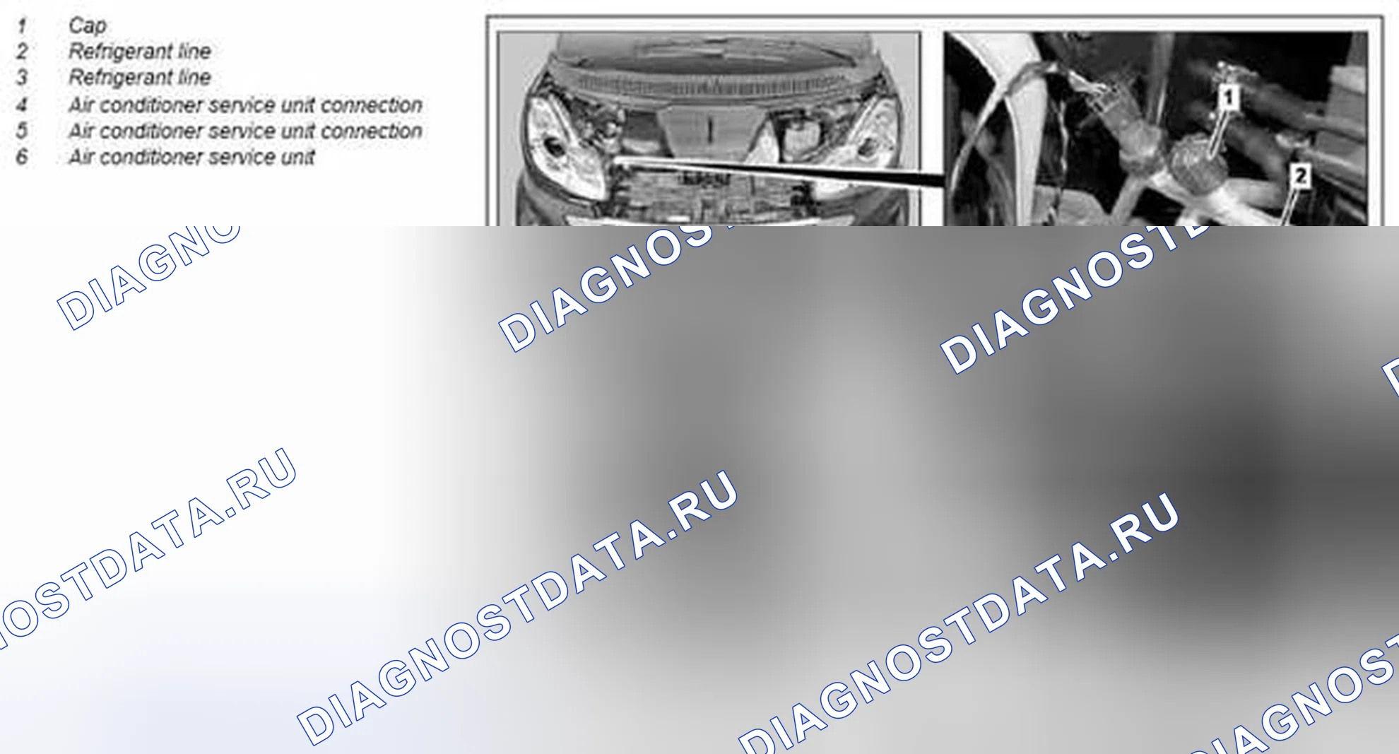 Рис. 69: Слив, вакуумирование и заправка кондиционера, проверка функции и проверка на наличие утечек - AR83.30-P-1760MCC. Kia Soul I