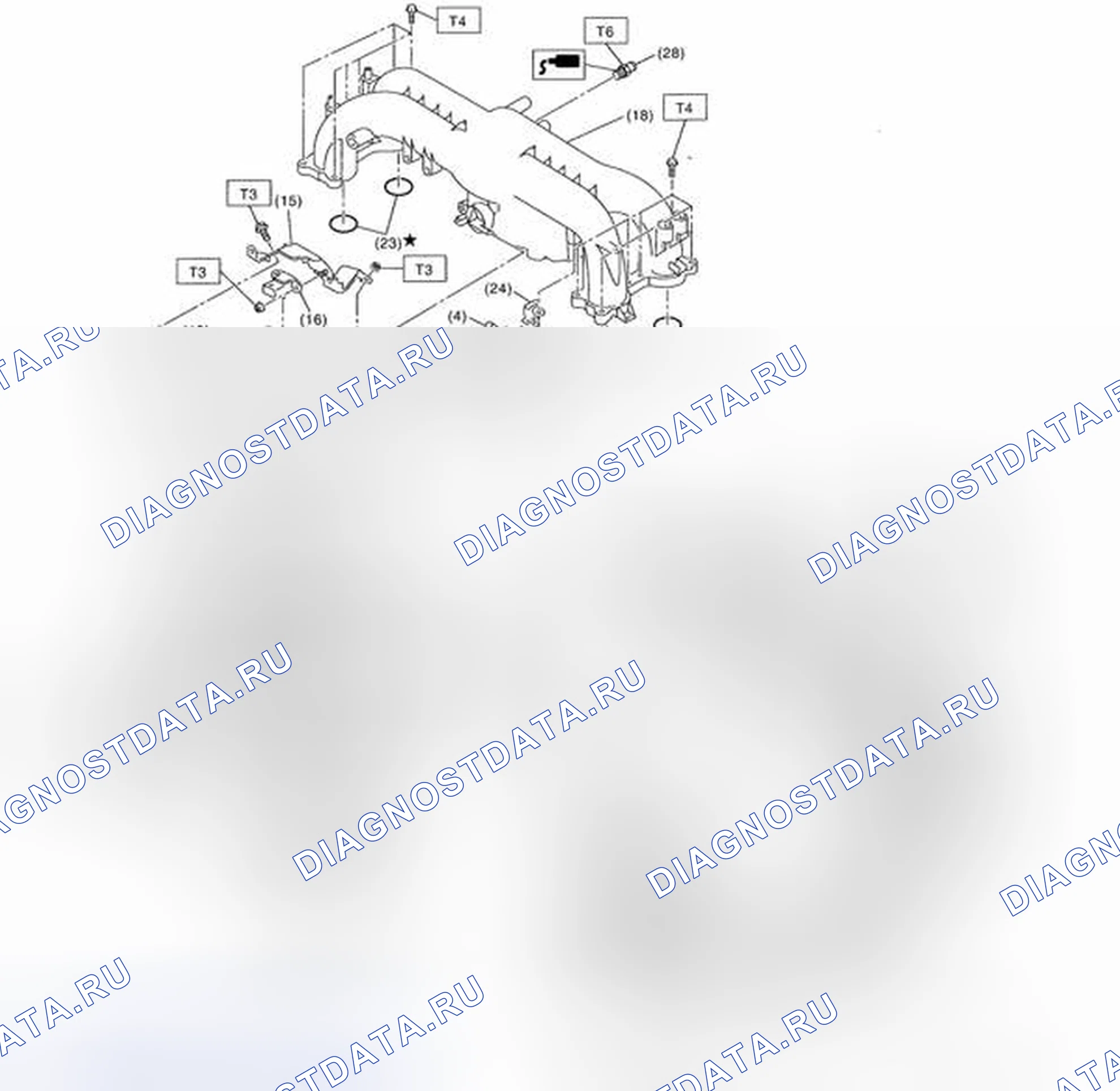 Рис. 527: ВПУСКНОЙ КОЛЛЕКТОР. Subaru Impreza WRX GE рестайлинг