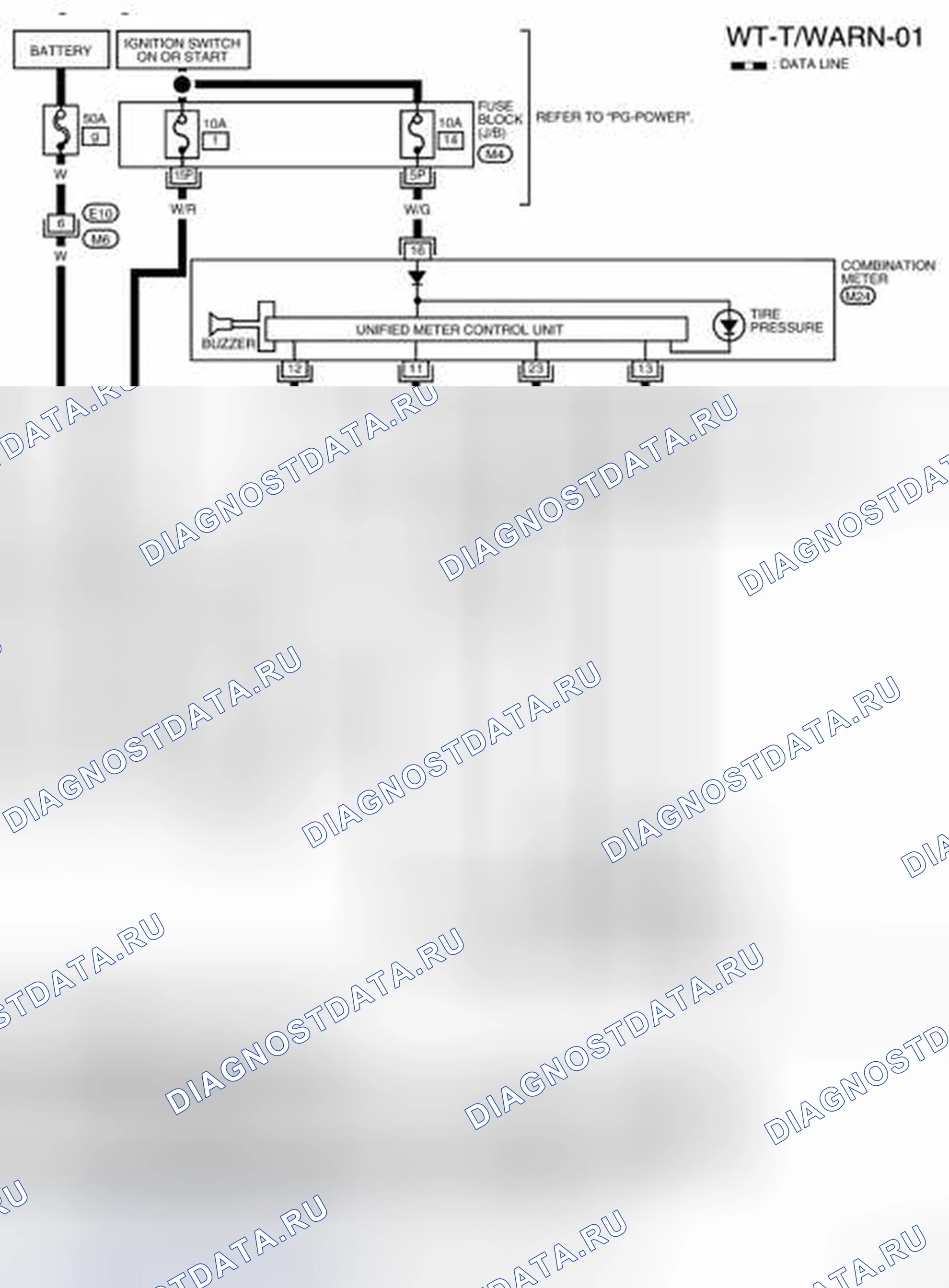 Рис. 1: электросхема - Wt-T / WARN-01. Nissan Frontier D40