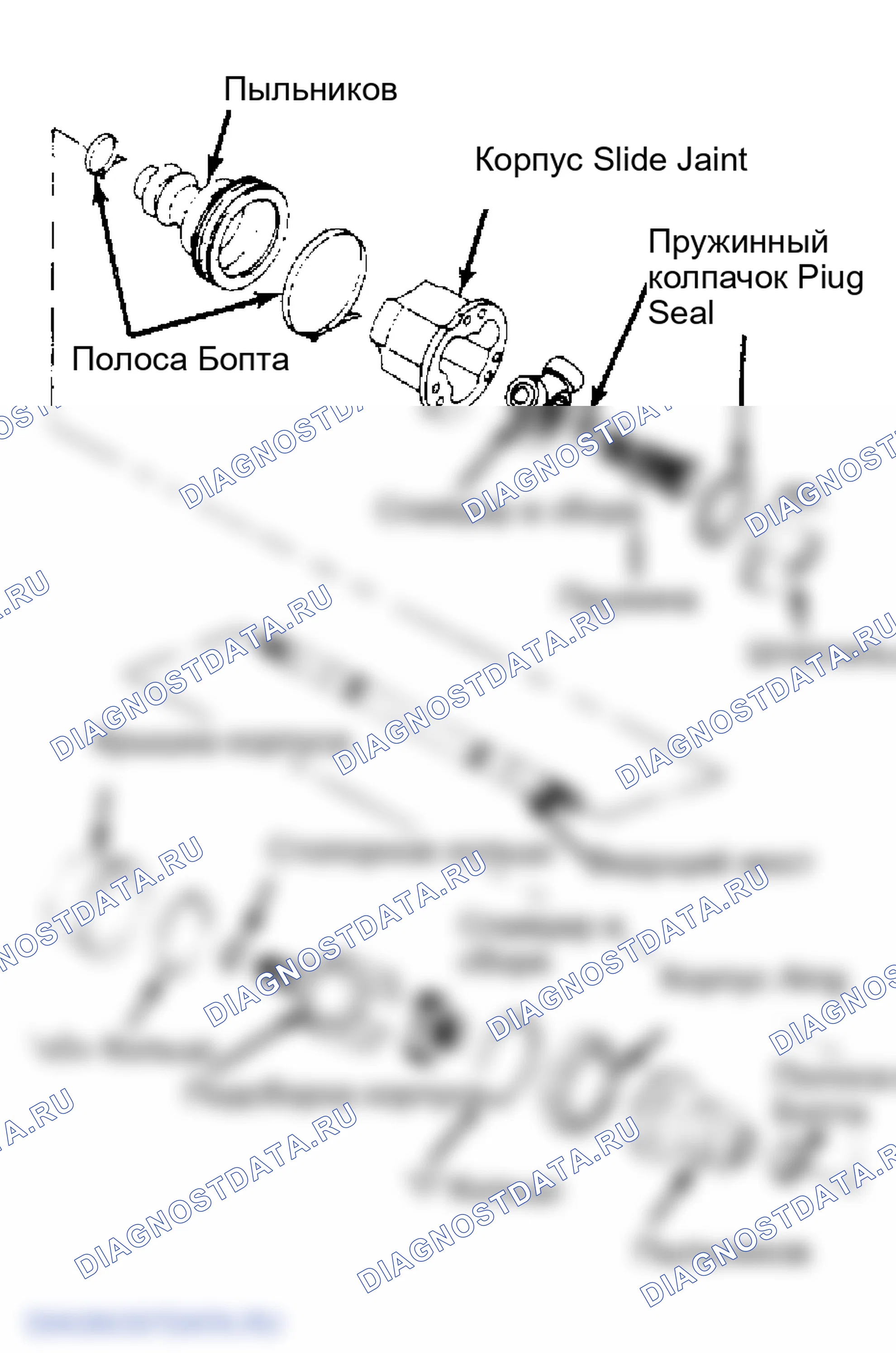 Рис. 4: Повторная сборка (тип TJ). Nissan Maxima U11