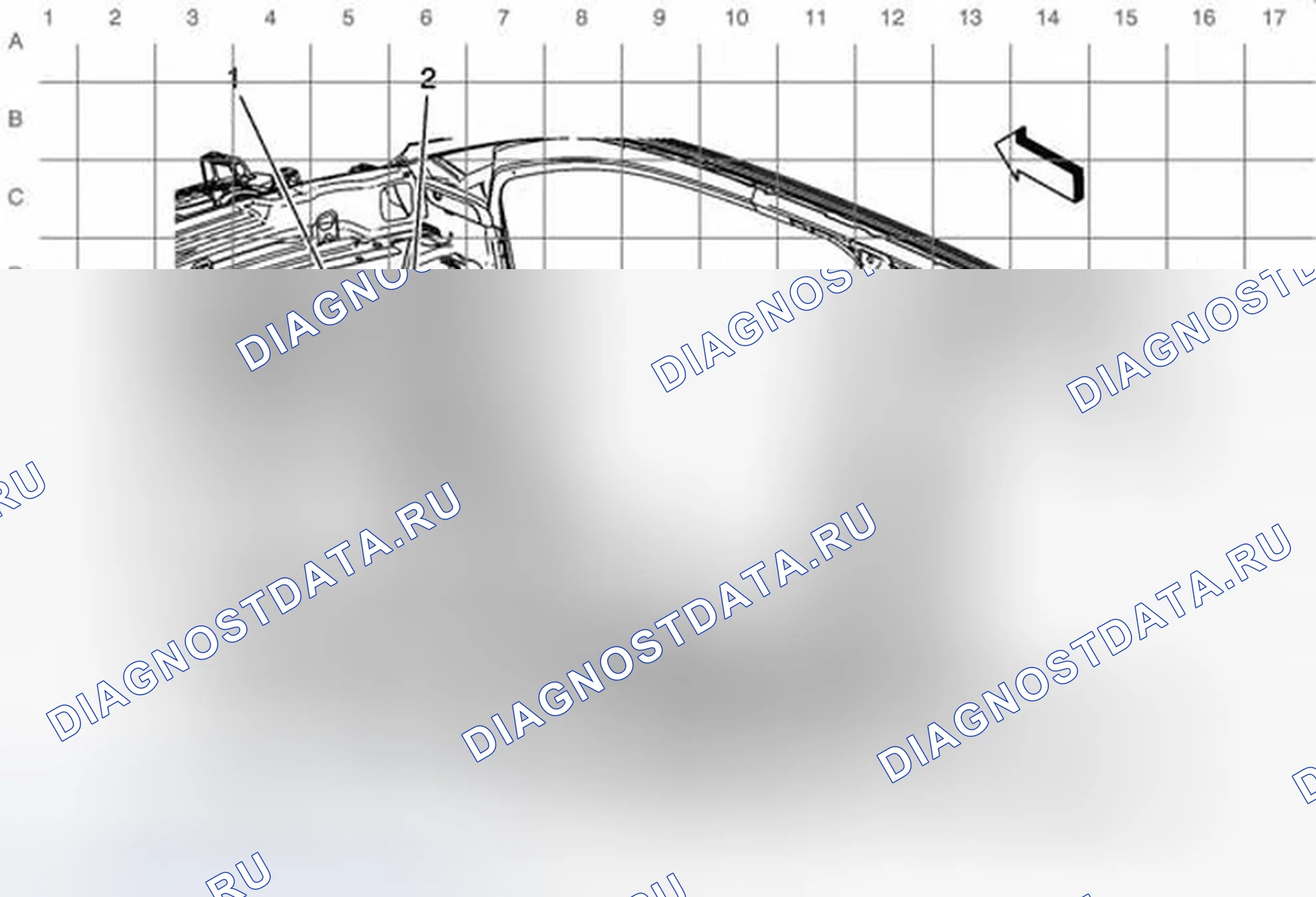 Рис. 153: Правая сторона кабельной проводки пассажирского салона. Chevrolet Volt I