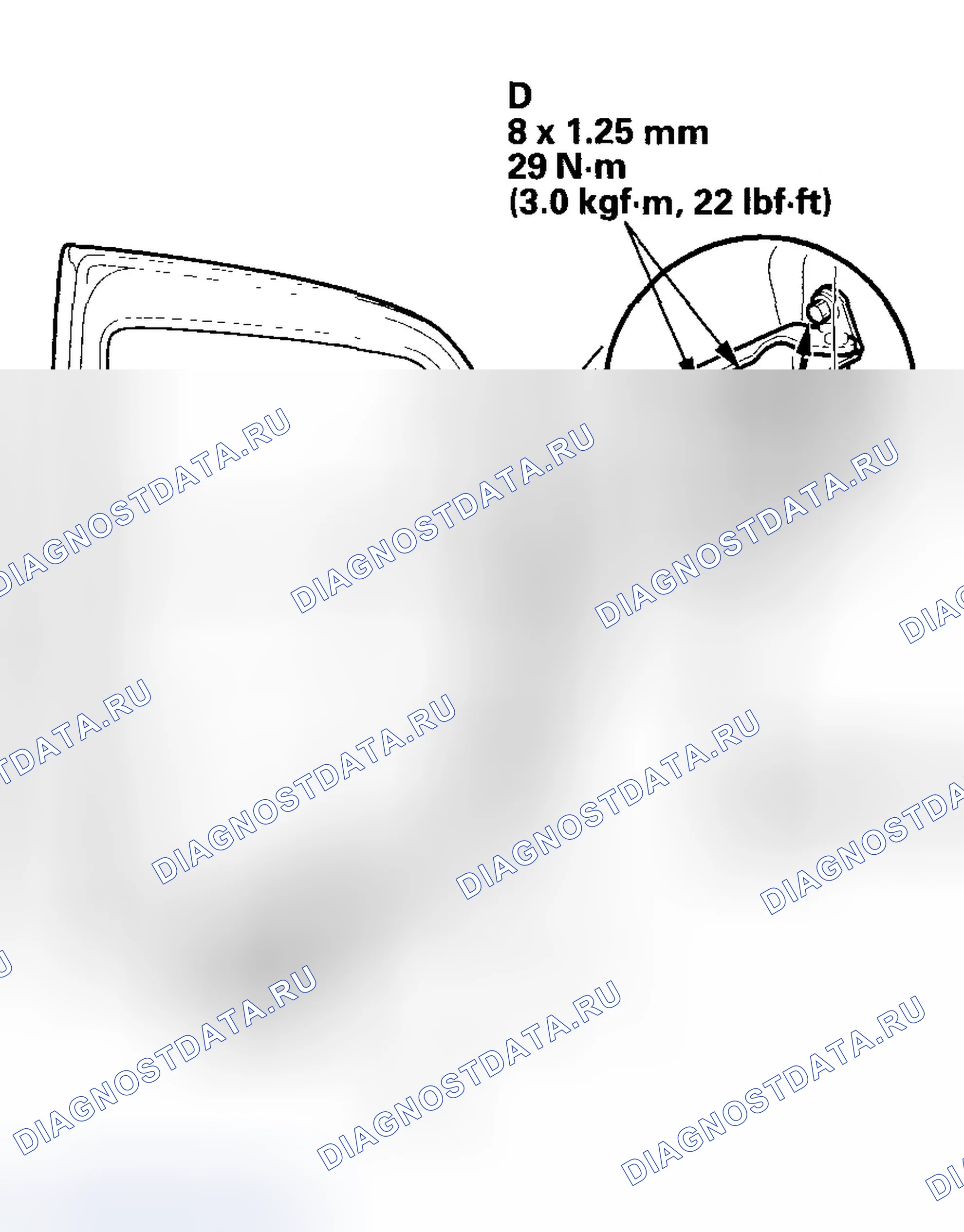 Рис. 8: Регулировка положения передней двери. Honda Element YH2
