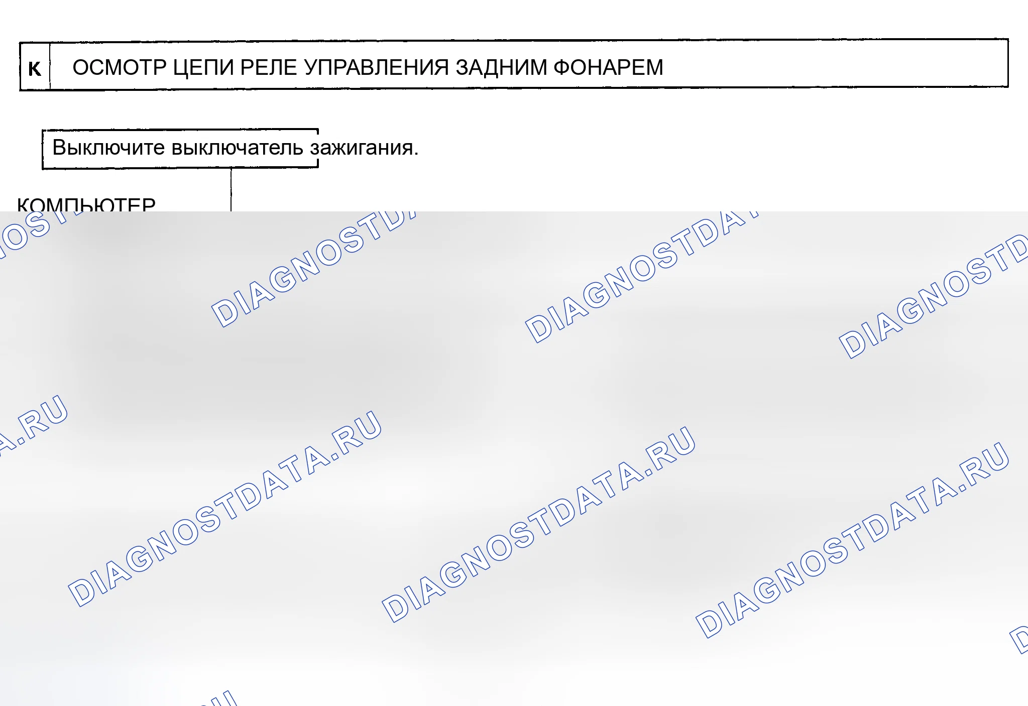 Рис. 14: ТЕСТ K: ЗАДНИЕ ФОНАРИ НЕ МИГАЮТ, ДАЖЕ ЕСЛИ СРАБОТАЛА СИСТЕМА ПРЕДОТВРАЩЕНИЯ УГОНА. Toyota Tercel L30
