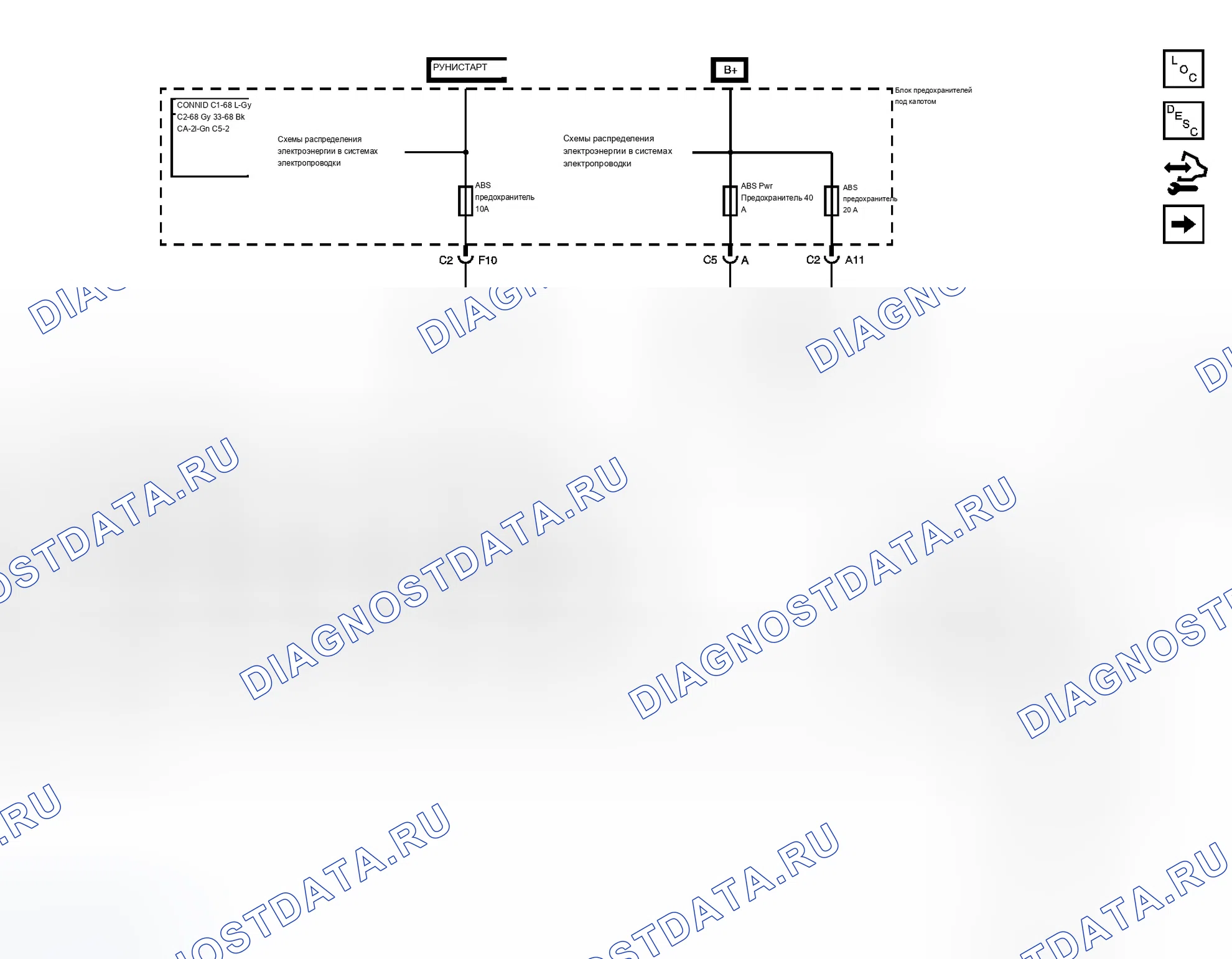 Рис. 2: Схема ABS. Chevrolet Equinox I