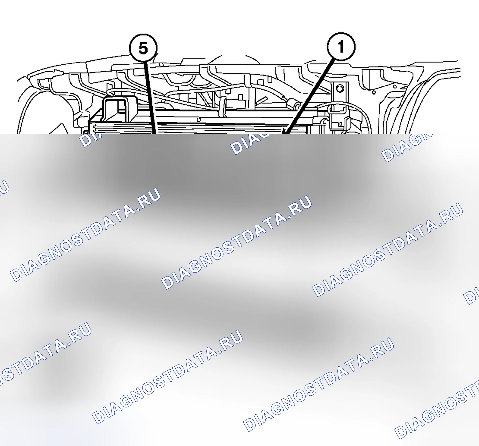Рис. 98: КОНДЕНСАТОР A / C. Dodge Magnum I рестайлинг