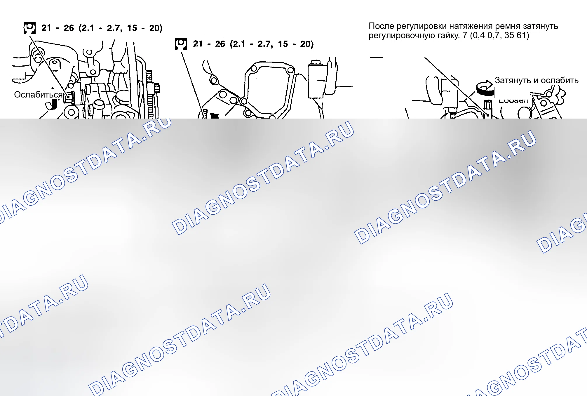 Рис. 5: ТРАССИРОВКА ПРИВОДНОГО РЕМНЯ (V6). Nissan Altima L31