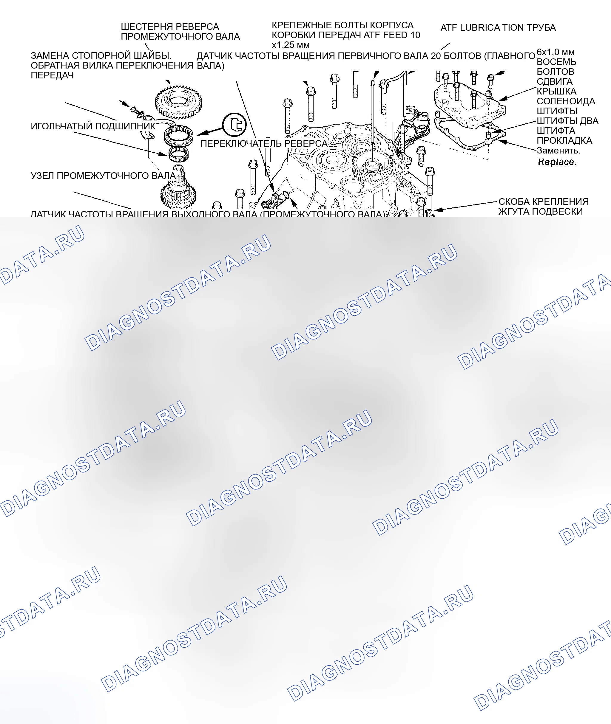 Рис. 219: Разнесенный вид - модель 4WD. Honda Element YH2