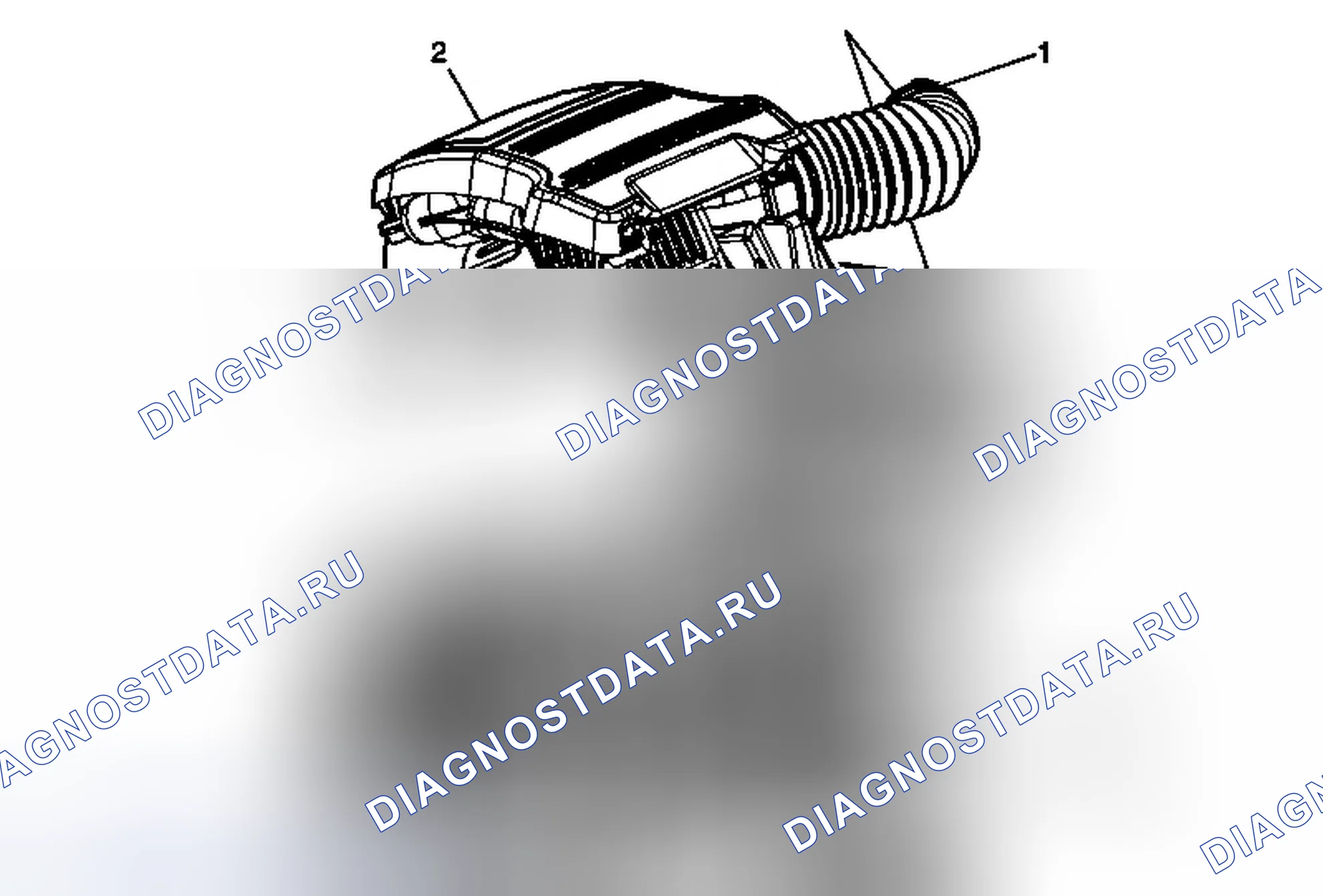 Рис. 23: Замена выходного воздуховода воздухоочистителя. Chevrolet Captiva I рестайлинг