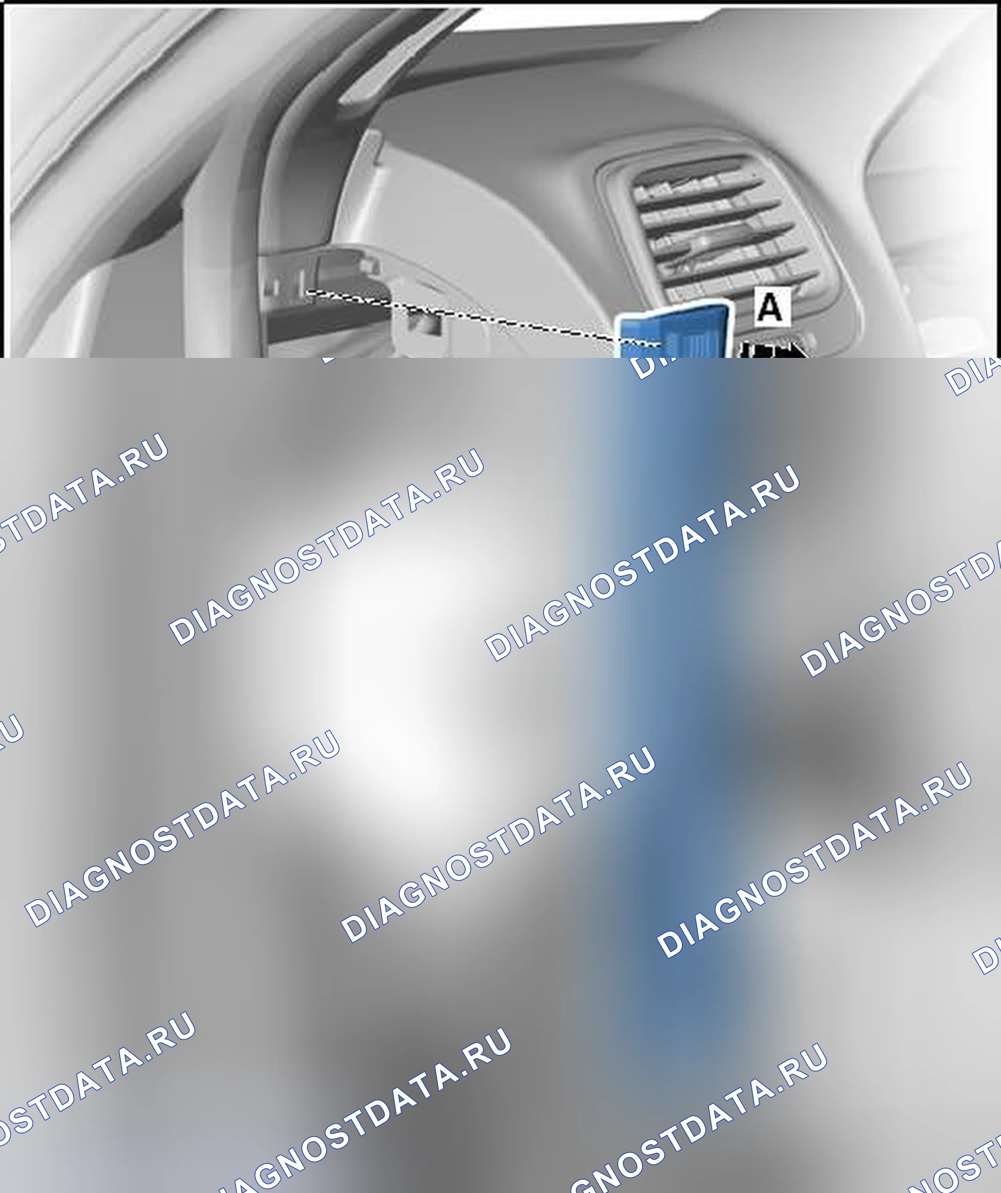 Рис. 50: облицовка ЦЕНТРАЛЬНОЙ СТОЙКИ A. Volkswagen Golf Mk7