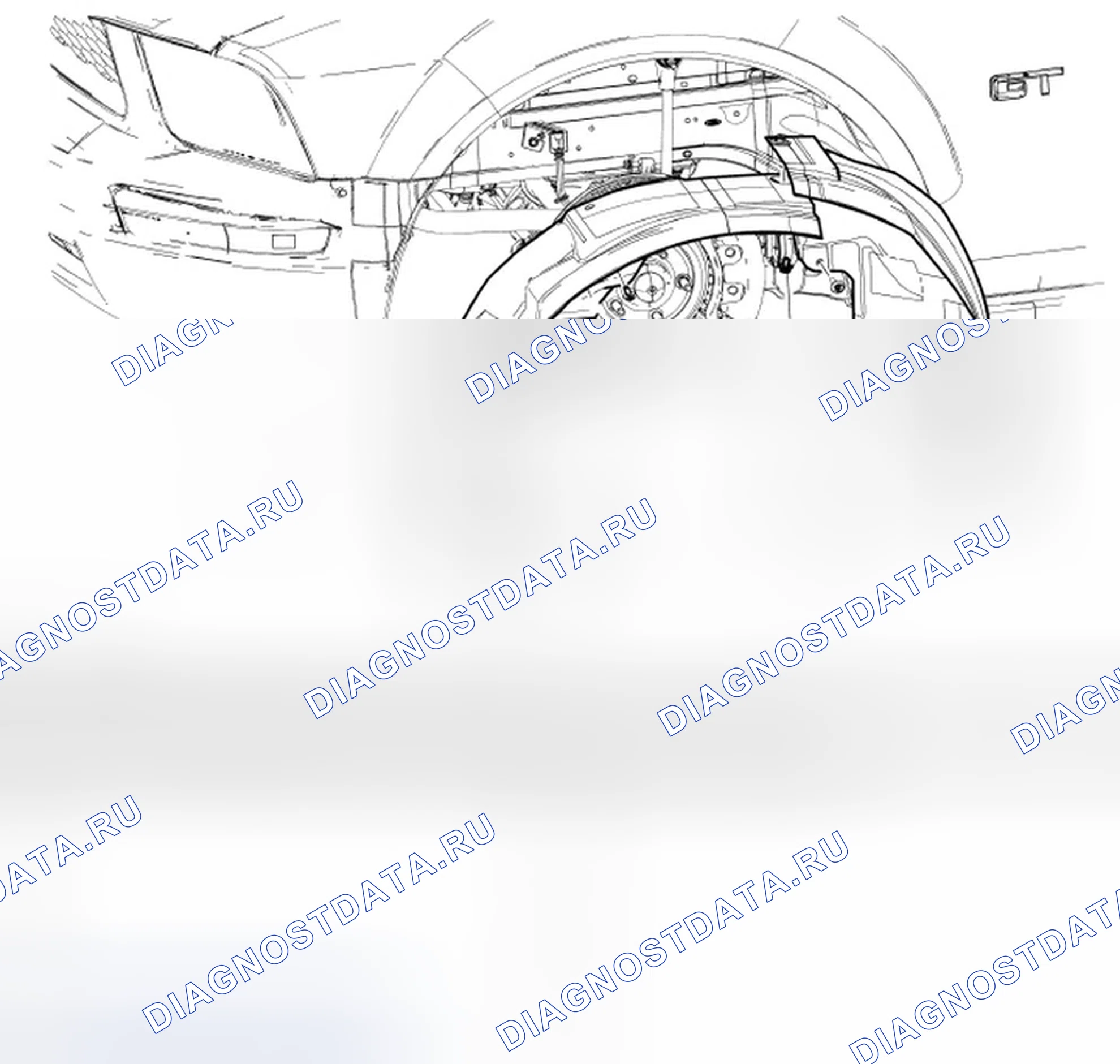 Рис. 4: Щиток брызговика крыла. Ford Mustang V